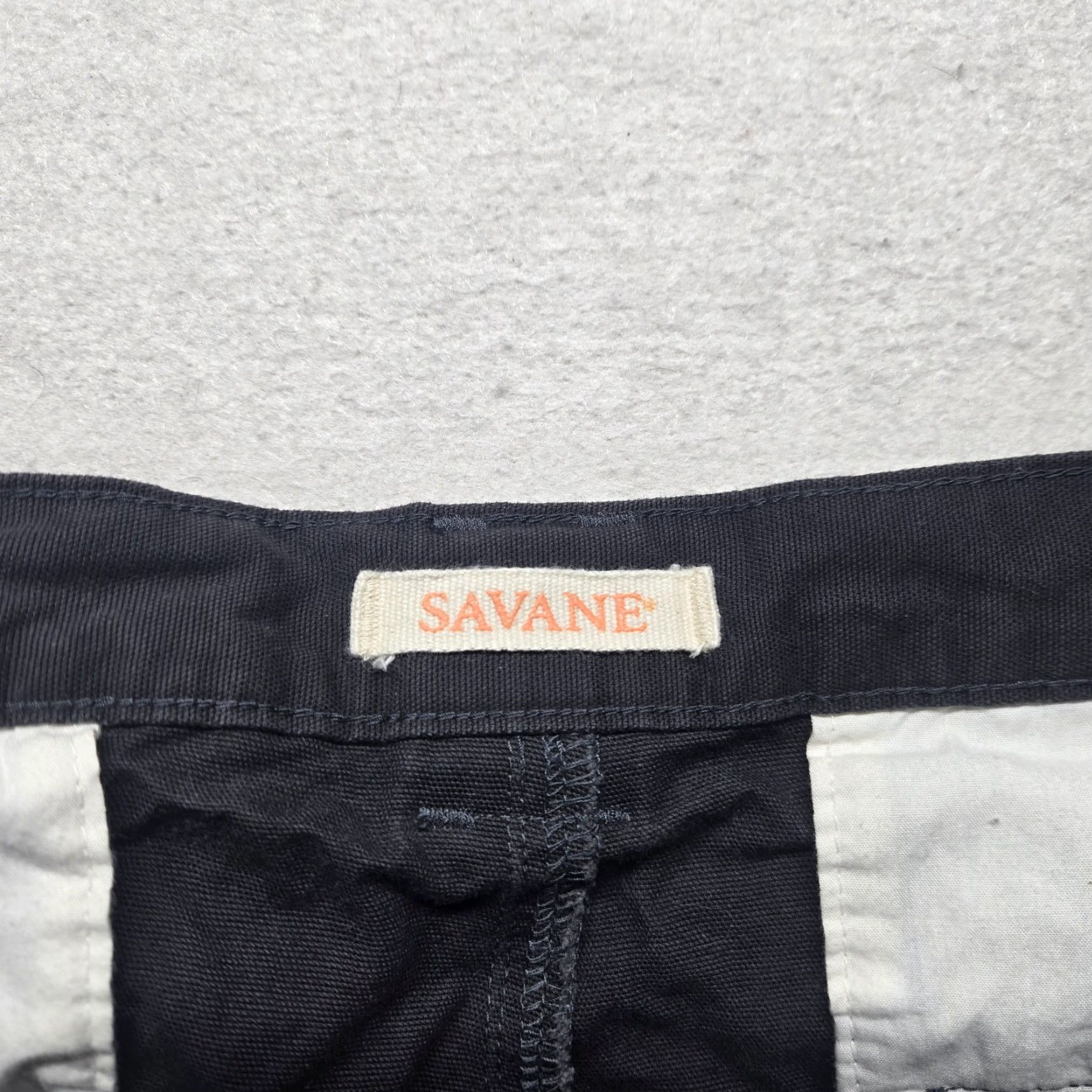Savane SAVANE Black Cargo Shorts Cotton Adult Women 38 Pants Cargo Pocket 7.5 Inseam Twill Regular Elastic Pockets Outdoor Hiking Women Size 26" / US 2 / IT 38 - 2 Thumbnail