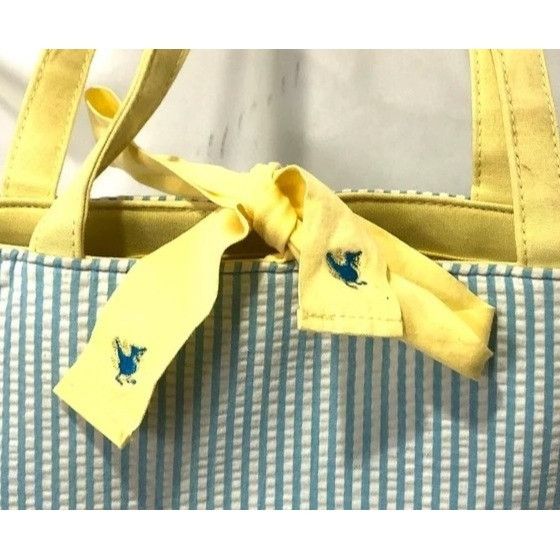 Quacker Factory Quacker Factory Resort Blue White Seersucker Seashell Tote Y Size ONE SIZE - 8 Thumbnail