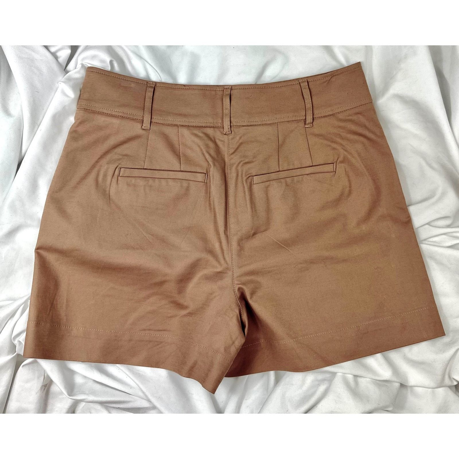 Boden Boden Westbourne Sateen Shorts Brown/Taupe Khaki Shorts 8 Size 30" / US 8 / IT 44 - 8 Thumbnail