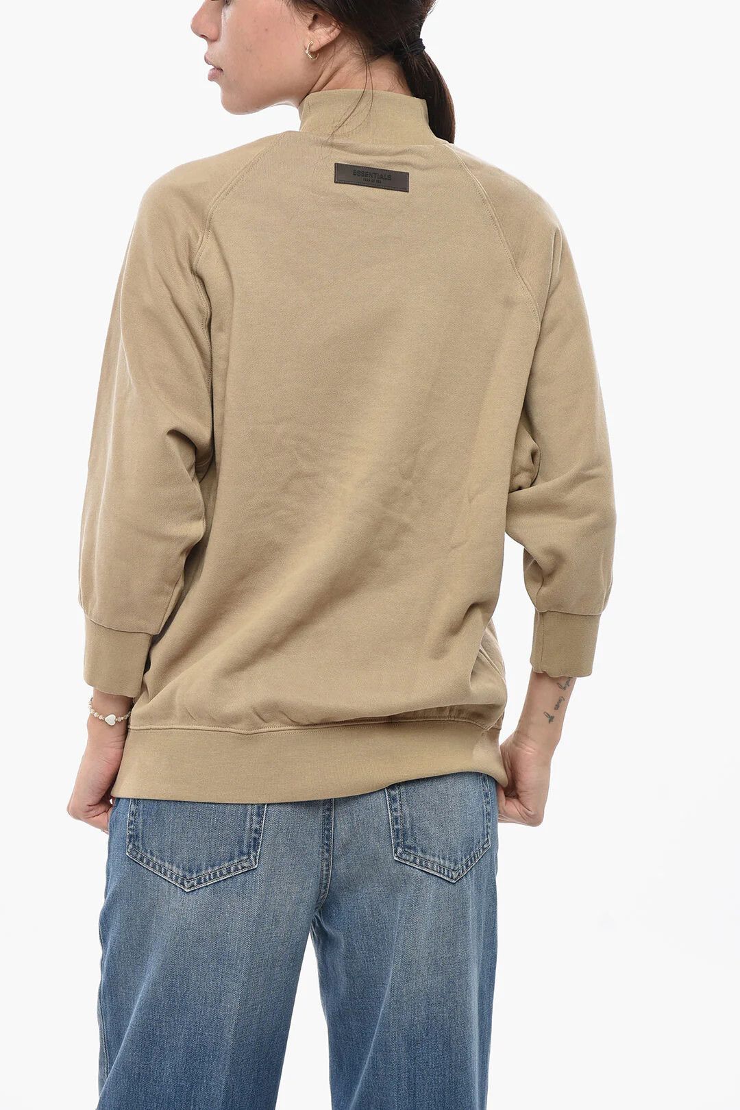 Fear of God og1mm0326 Brushed-Cotton Sweatshirt in Beige Size XS / US 0-2 / IT 36-38 - 2 Thumbnail