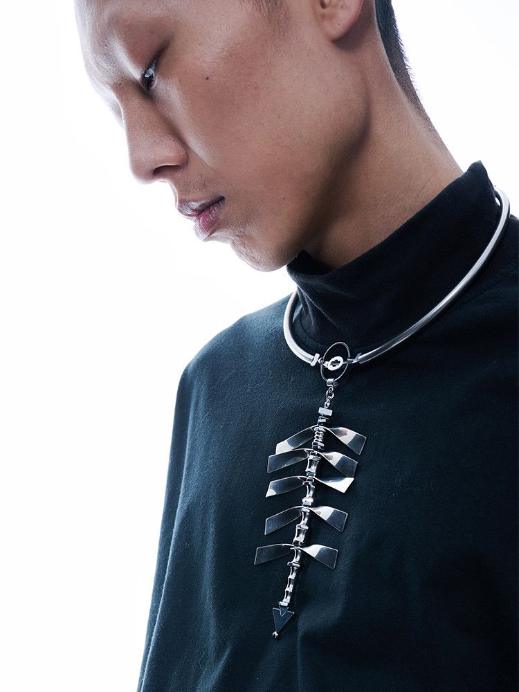 Japanese Brand × Vintage Ultra Spine Alloy Cyberpunk Necklace Size ONE SIZE - 2 Thumbnail
