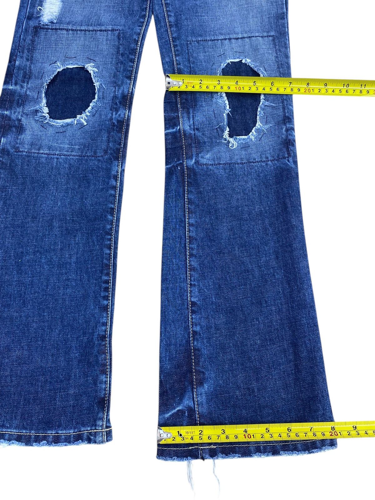 Lucky Brand Lucky Brand Ripped Patchwork Style Bootcut Jeans Size US 26 / EU 42 - 8 Thumbnail