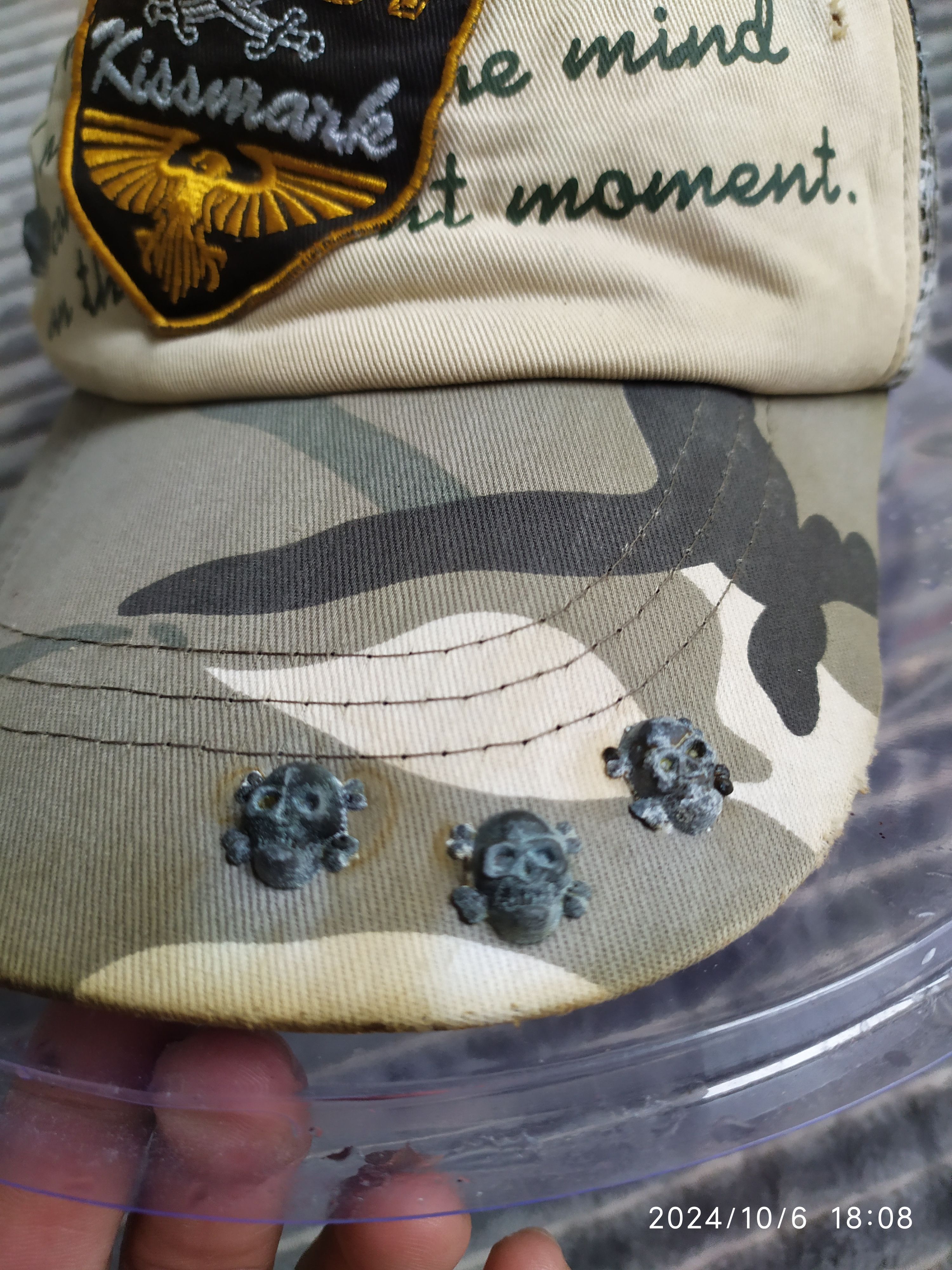 If Six Was Nine × Japanese Brand Vintage Kissmark skull Trucked camo Hat Size ONE SIZE - 5 Thumbnail