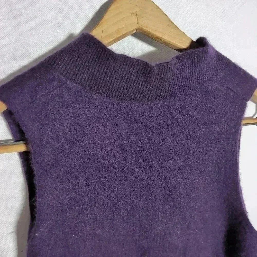 Designer Unbranded Ladies Dark Purple Sleeveless Top sz S Size S / US 4 / IT 40 - 3 Thumbnail