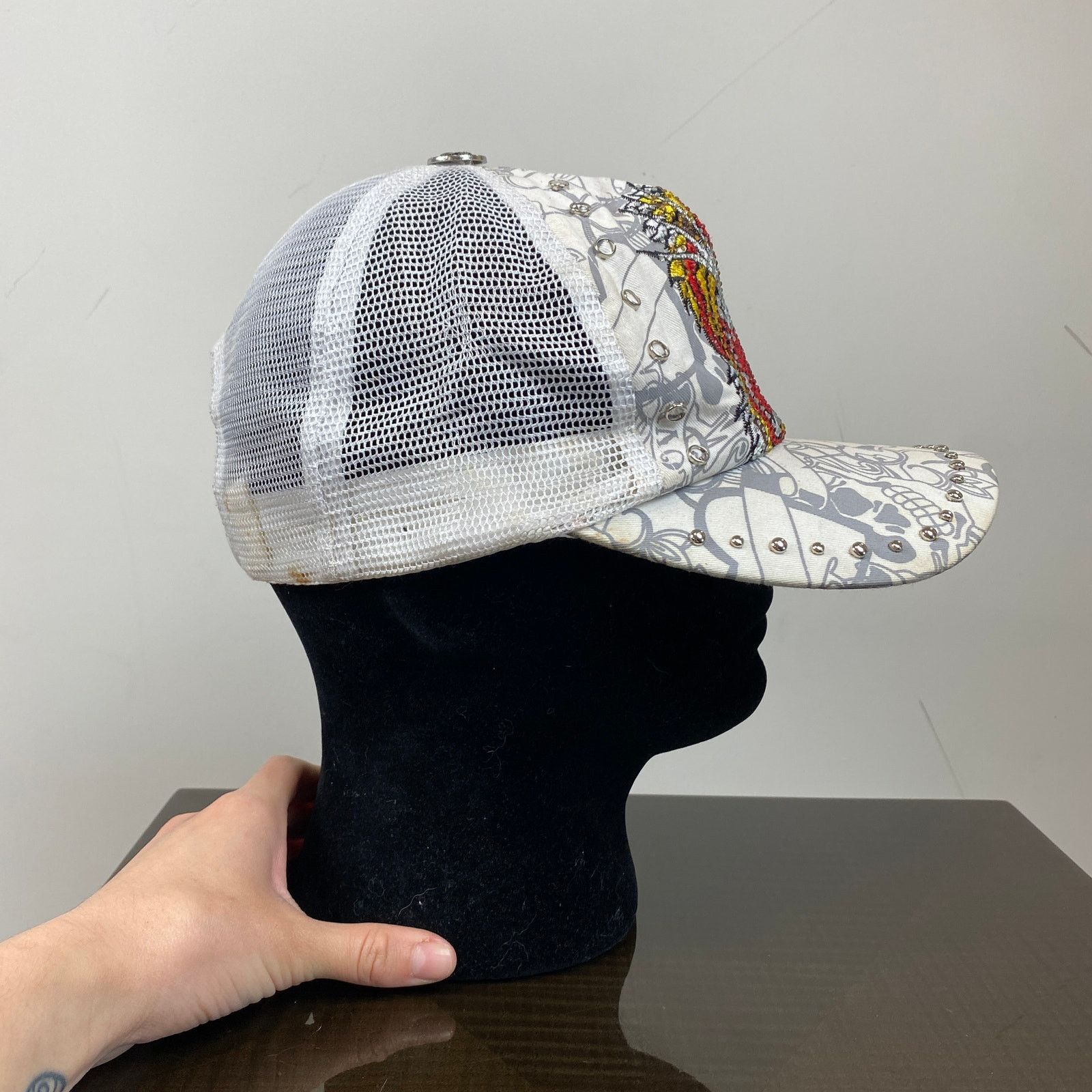 Other Y2K Style Rhinestone Embellished Tiger Mesh Trucker Snapback Size ONE SIZE - 3 Thumbnail