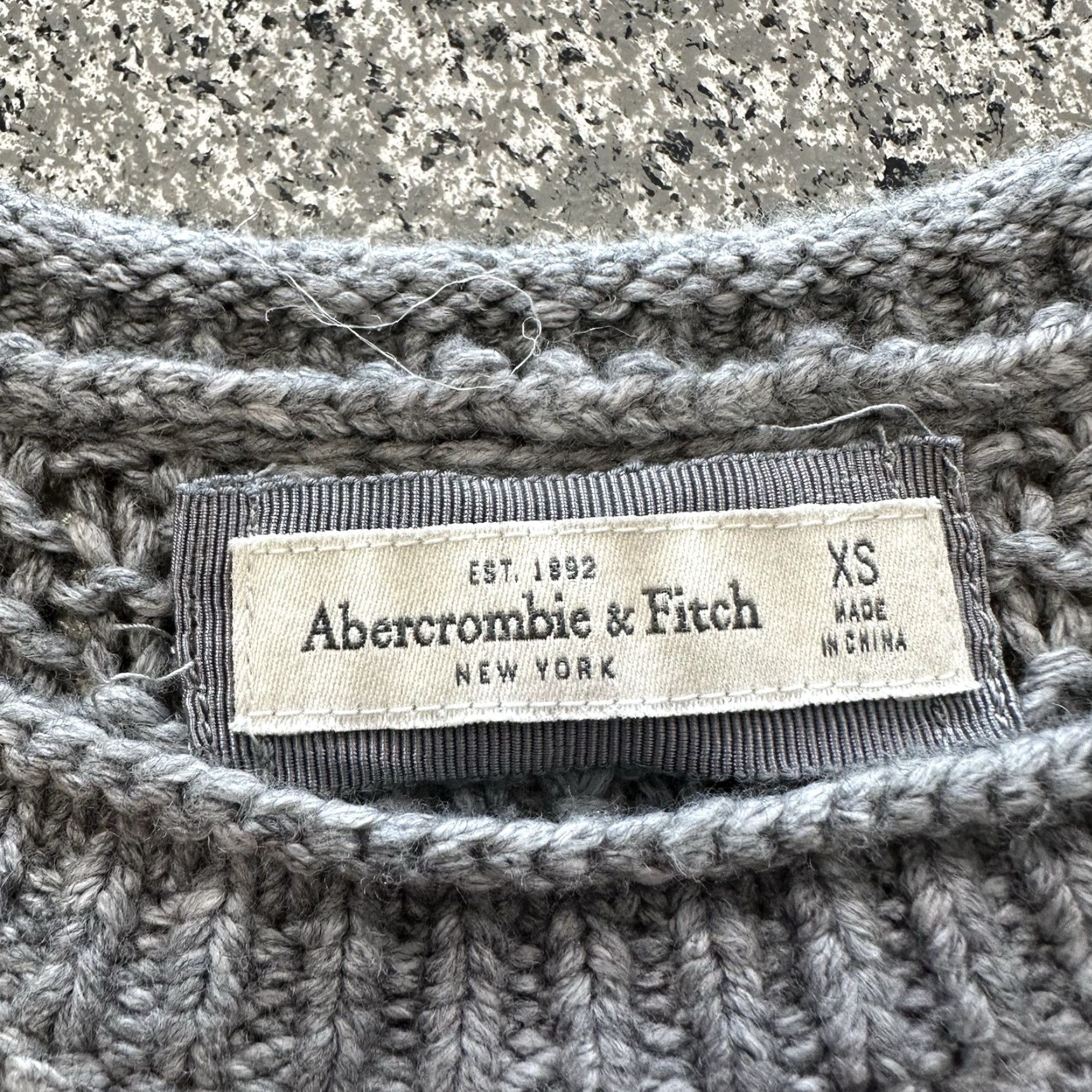 Abercrombie & Fitch Abercrombie & Fitch Sweater Womens XS Cable-Knit Long Sleeve Grey Size XS / US 0-2 / IT 36-38 - 4 Thumbnail