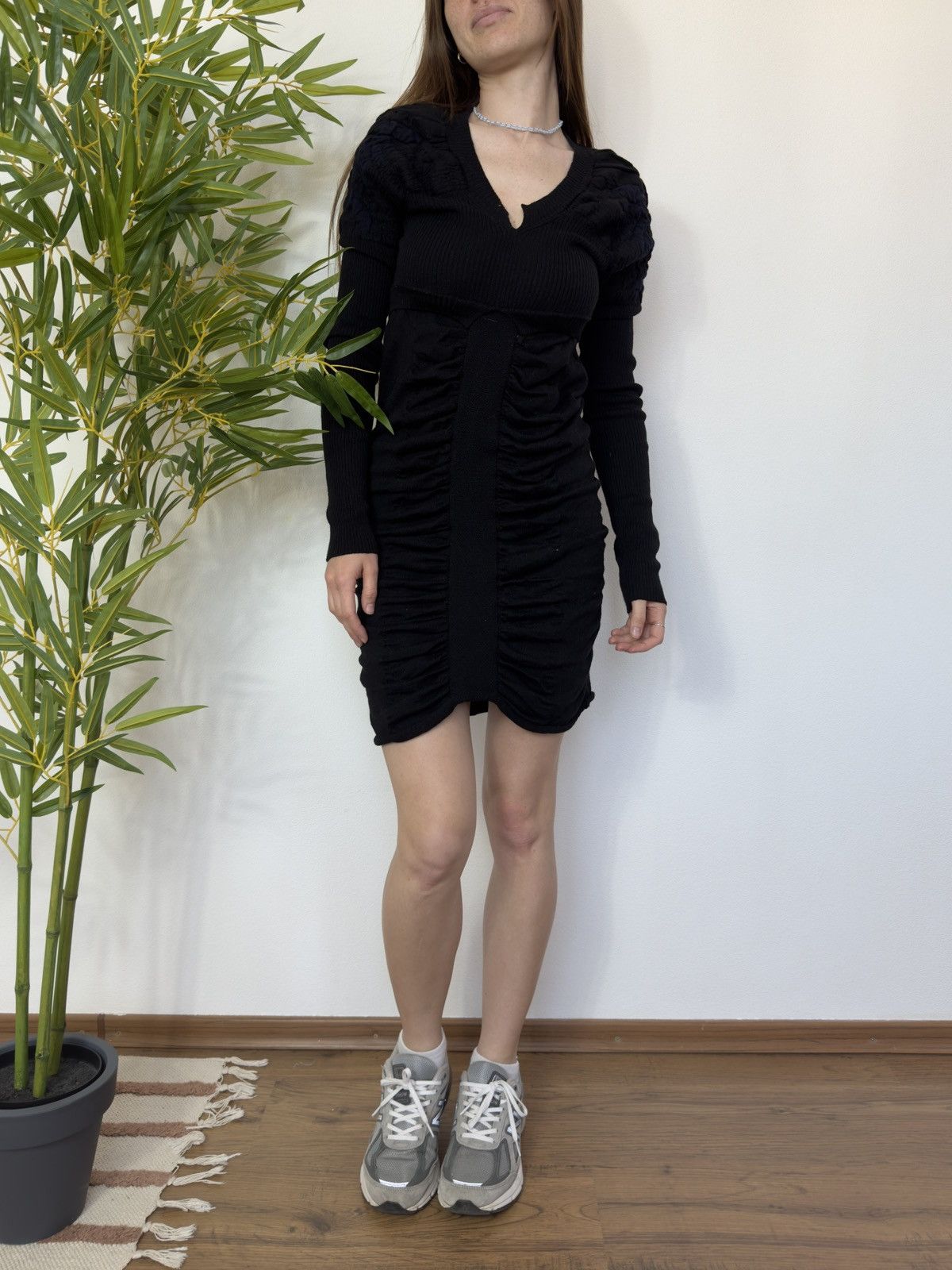 Marithe + Francois Girbaud × Vintage VINTAGE MARITHE FRANCOIS GIRBAUD DRAPED KNITTED DRESS Size S / US 4 / IT 40 - 2 Thumbnail