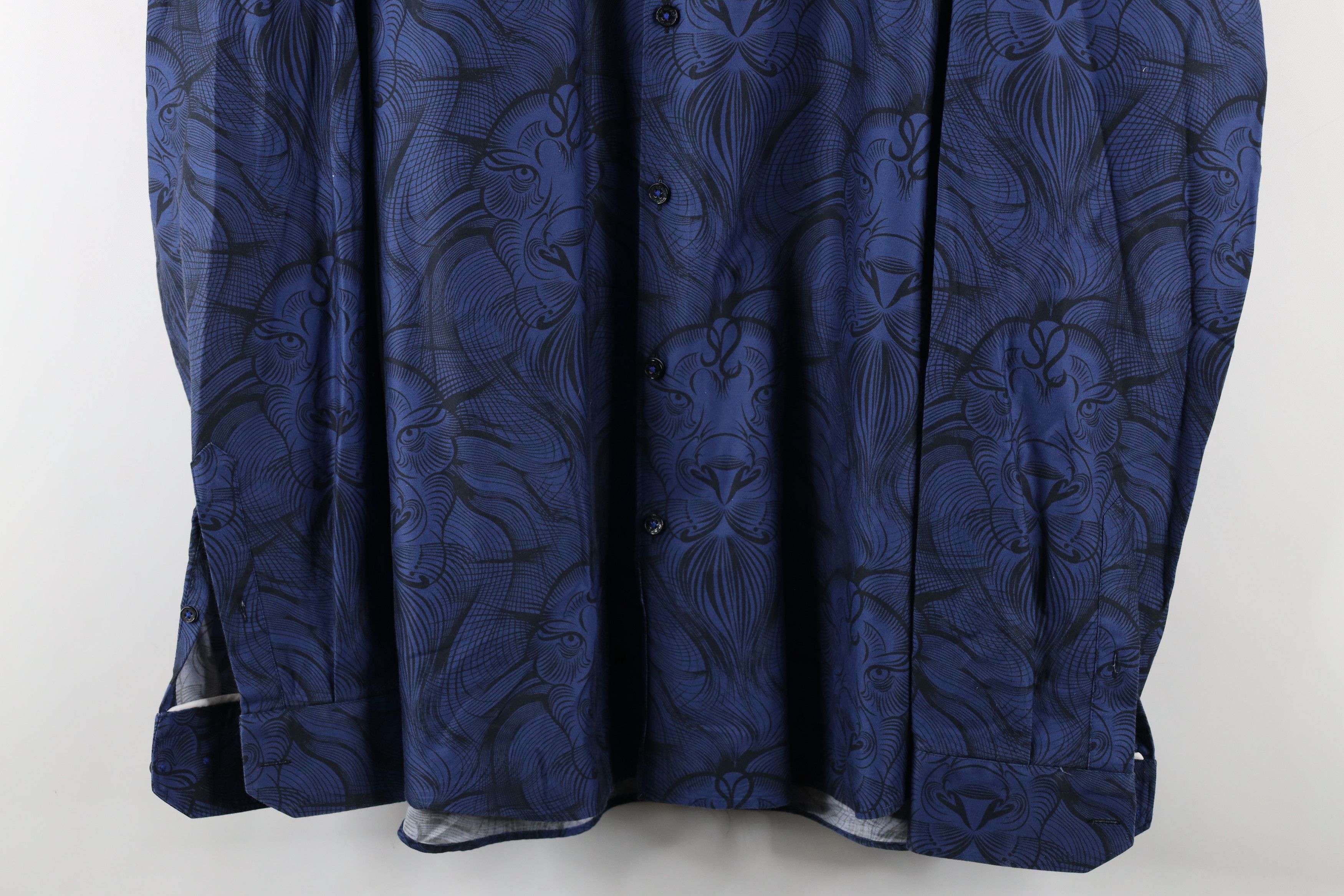 Maceoo × Vintage Maceoo Lion All Over Print Collared Button Shirt Italy Size US XXL / EU 58 / 5 - 3 Thumbnail