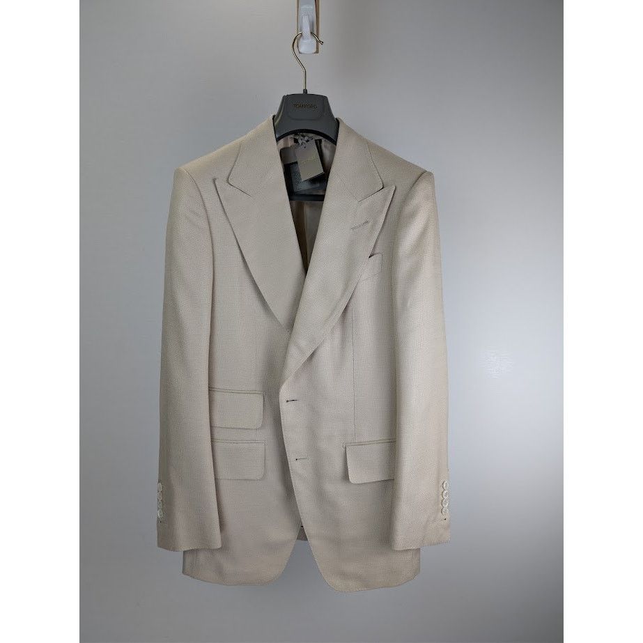 Tom Ford o1rshd1 Blazer Jacket in Cream Size US M / EU 48-50 / 2 - 1 Thumbnail