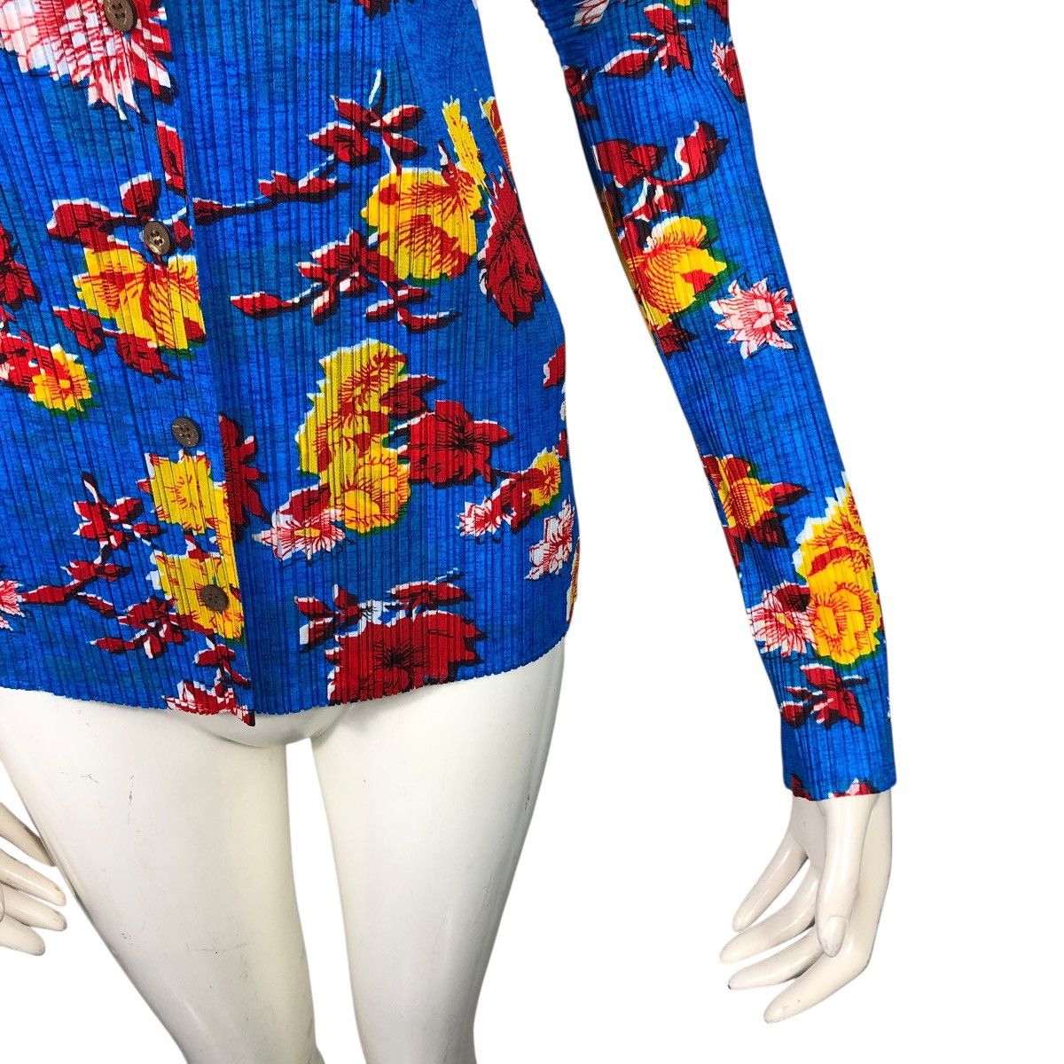 Issey Miyake 🔥VINTAGE PLEATS PLEASE ISSEY MIYAKE BUTTON UPS FLORAL DESIGN Size M / US 6-8 / IT 42-44 - 5 Thumbnail