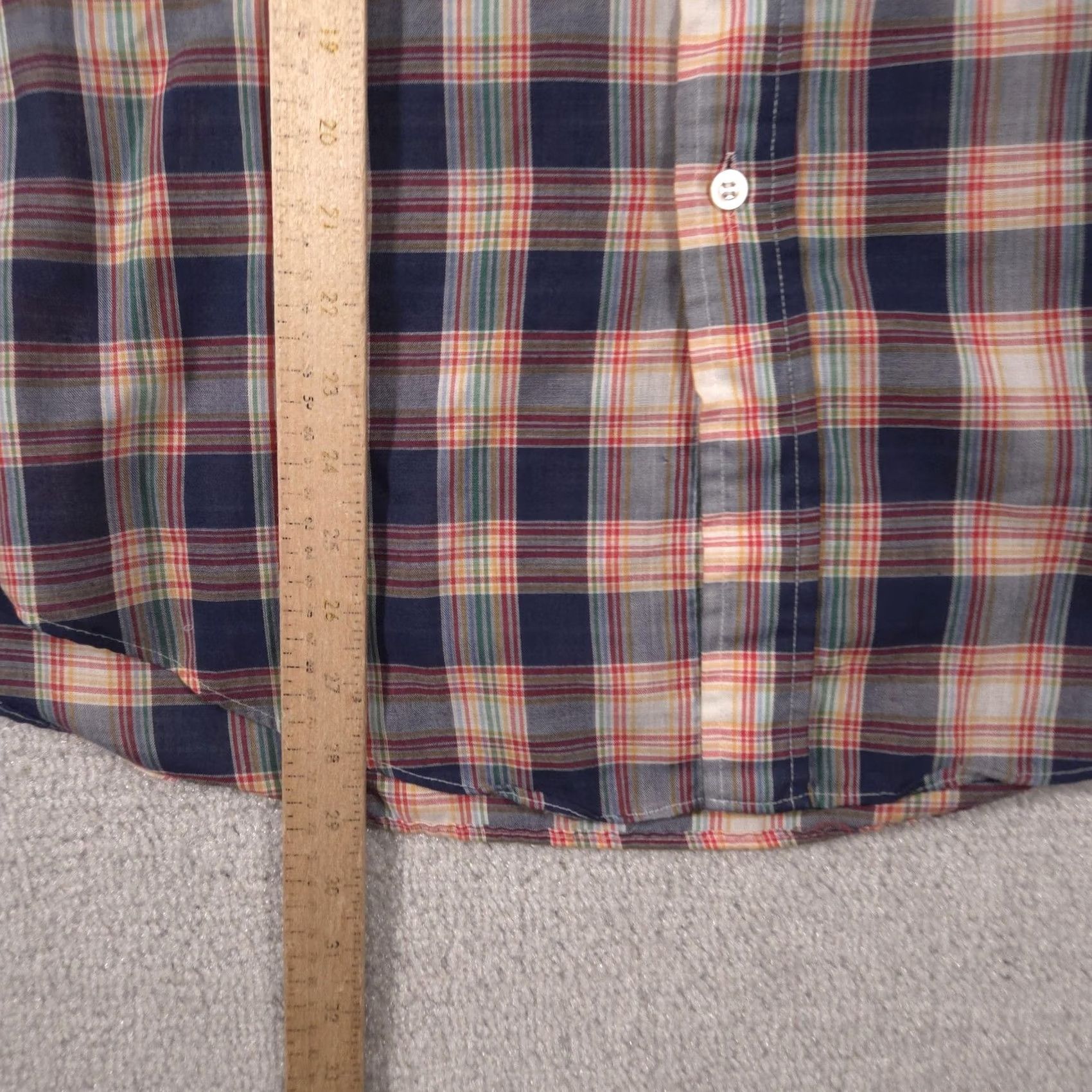 JCPenney Vintage JCPenney Plain Pockets Shirt Mens Large Blue Plaid Button Long Sleeve Size US L / EU 52-54 / 3 - 7 Thumbnail