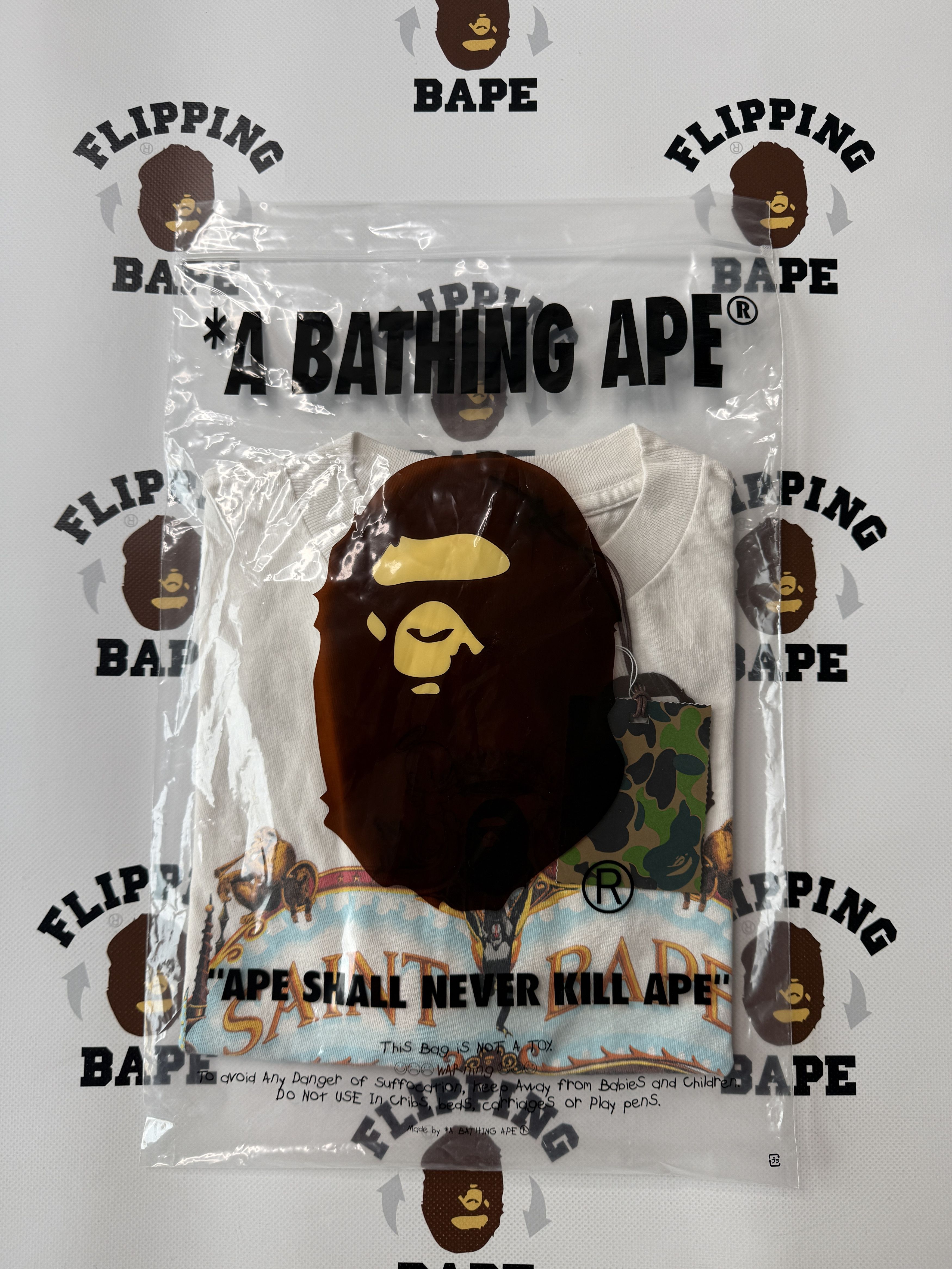 Bape × Saint Michael BAPE X SAINT MXXXXXX GENERATION TEE Size US L / EU 52-54 / 3 - 16 Thumbnail