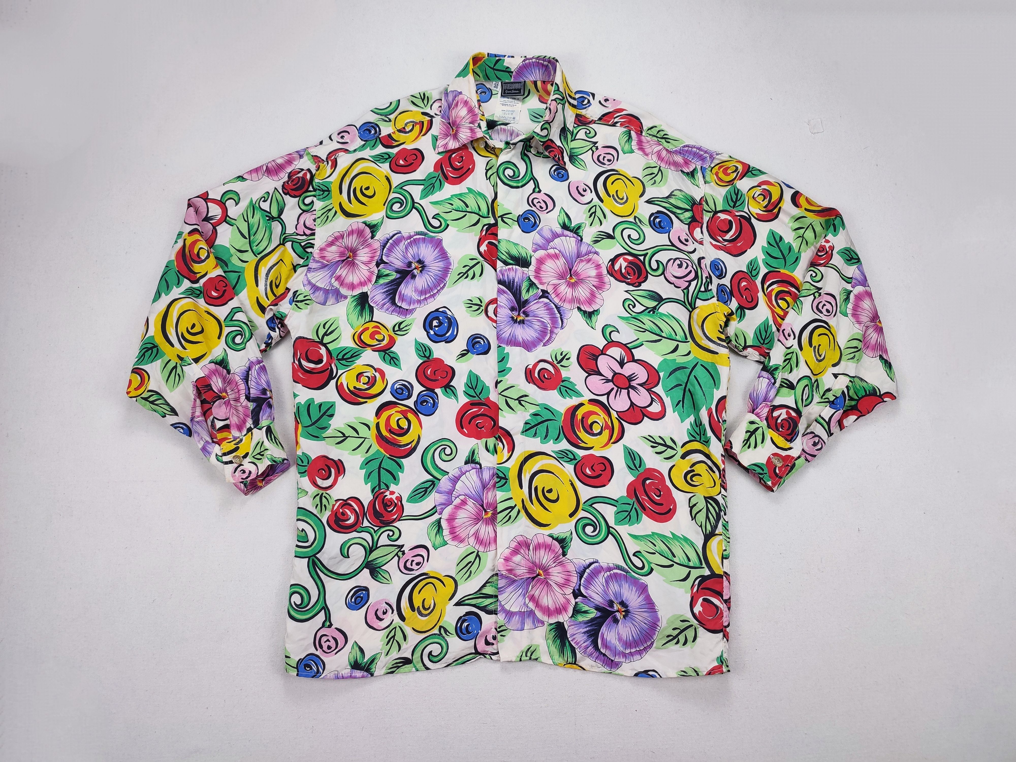 Versace Gianni Versace All Over Print Floral Rayon Shirt Size US M / EU 48-50 / 2 - 2 Thumbnail