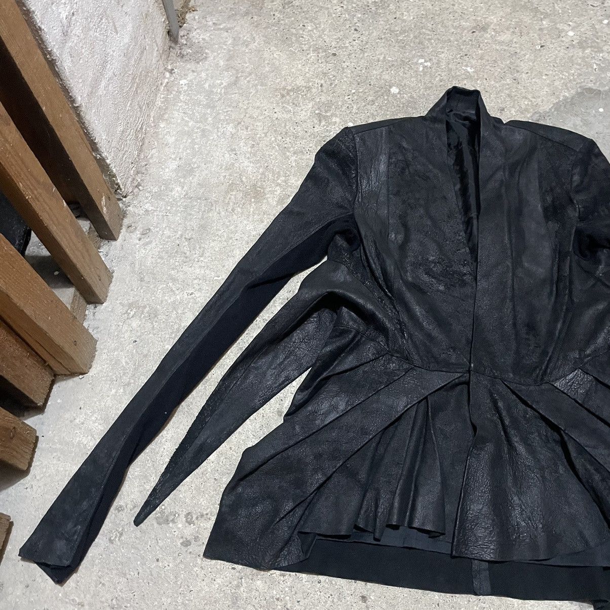 Rick Owens Runway rick owens leather jacket Size L / US 10 / IT 46 - 2 Thumbnail
