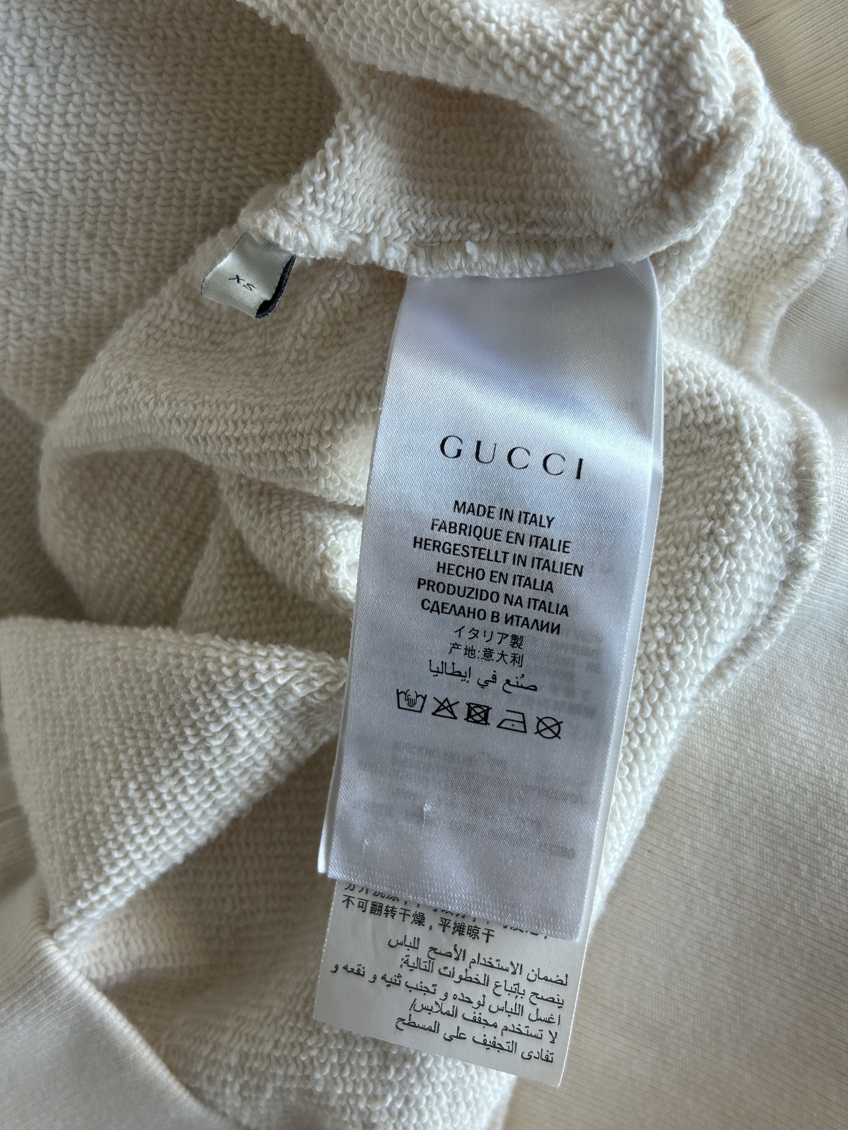 Gucci Gucci Cream Strawberry Logo Hoodie Size US XS / EU 42 / 0 - 5 Thumbnail