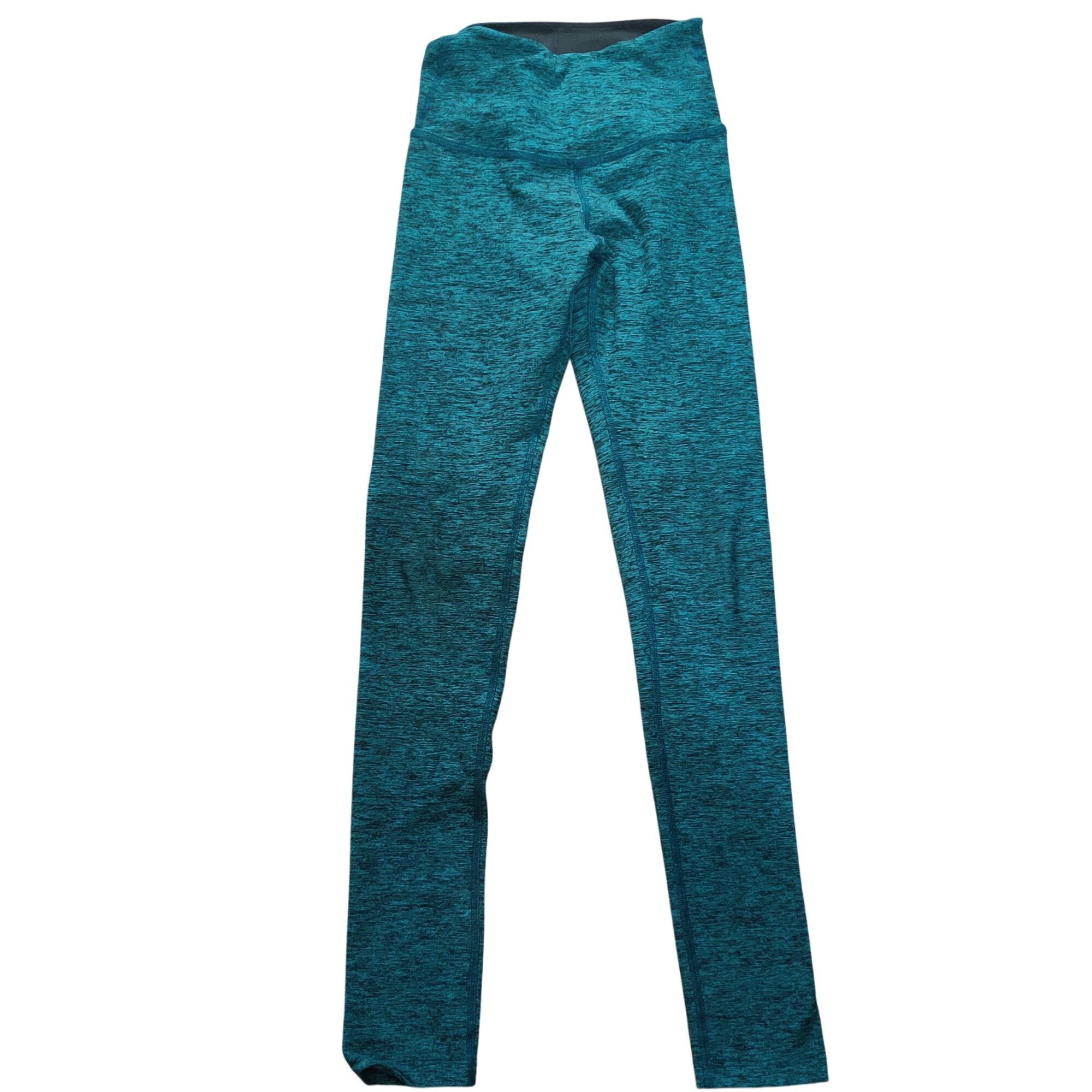 Beyond Yoga Beyond Yoga XS High Waist Teal Heather Leggings Made in USA Size 22" - 1 Thumbnail