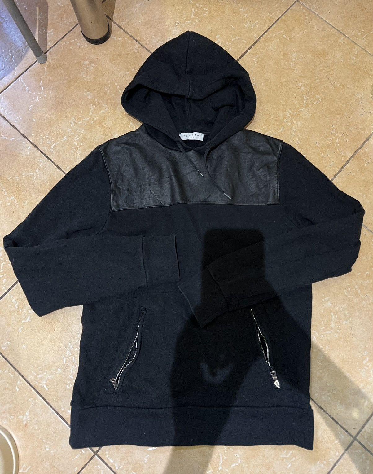 Designer Sandro Streetwear Sandro Paris x Casper Ghost Hoodie Sweatshirt Black Logo Grailed