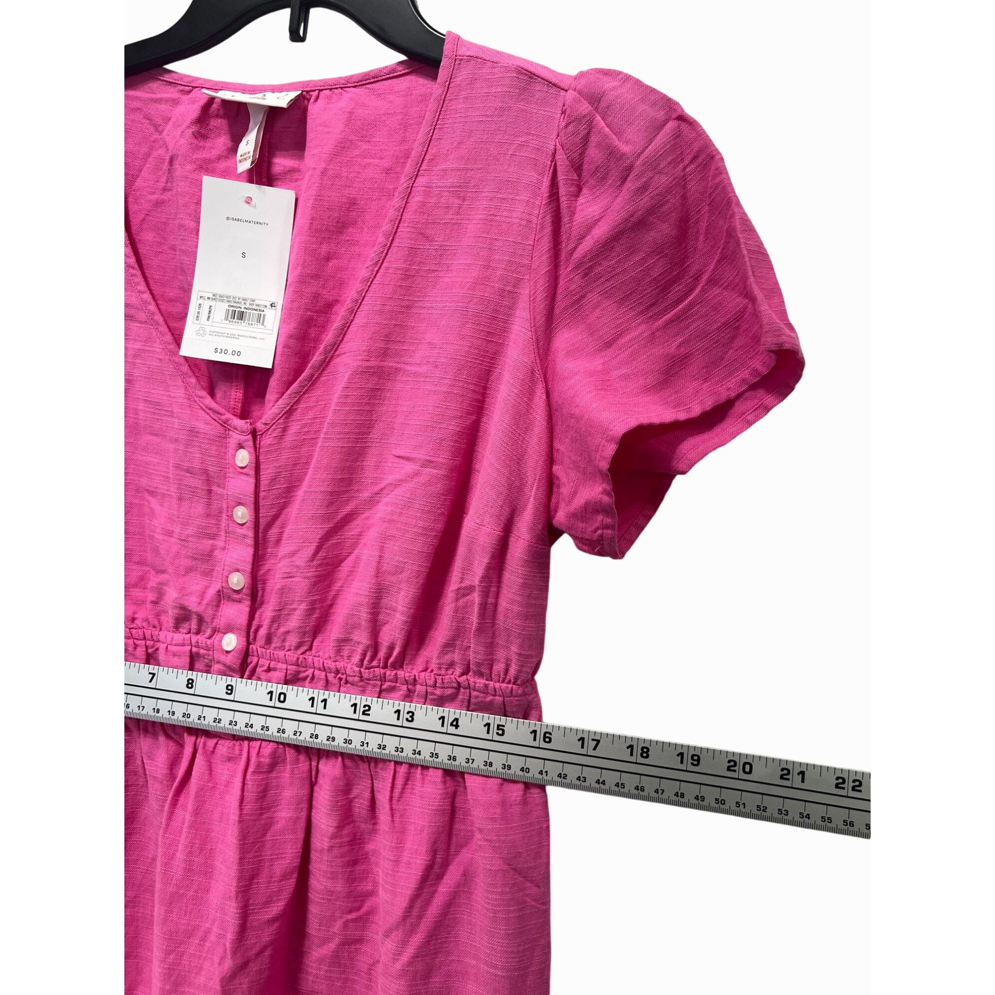 Other Isabel Maternity - Short Sleeve Woven Mini Maternity Dress - Size S / US 4 / IT 40 - 5 Thumbnail