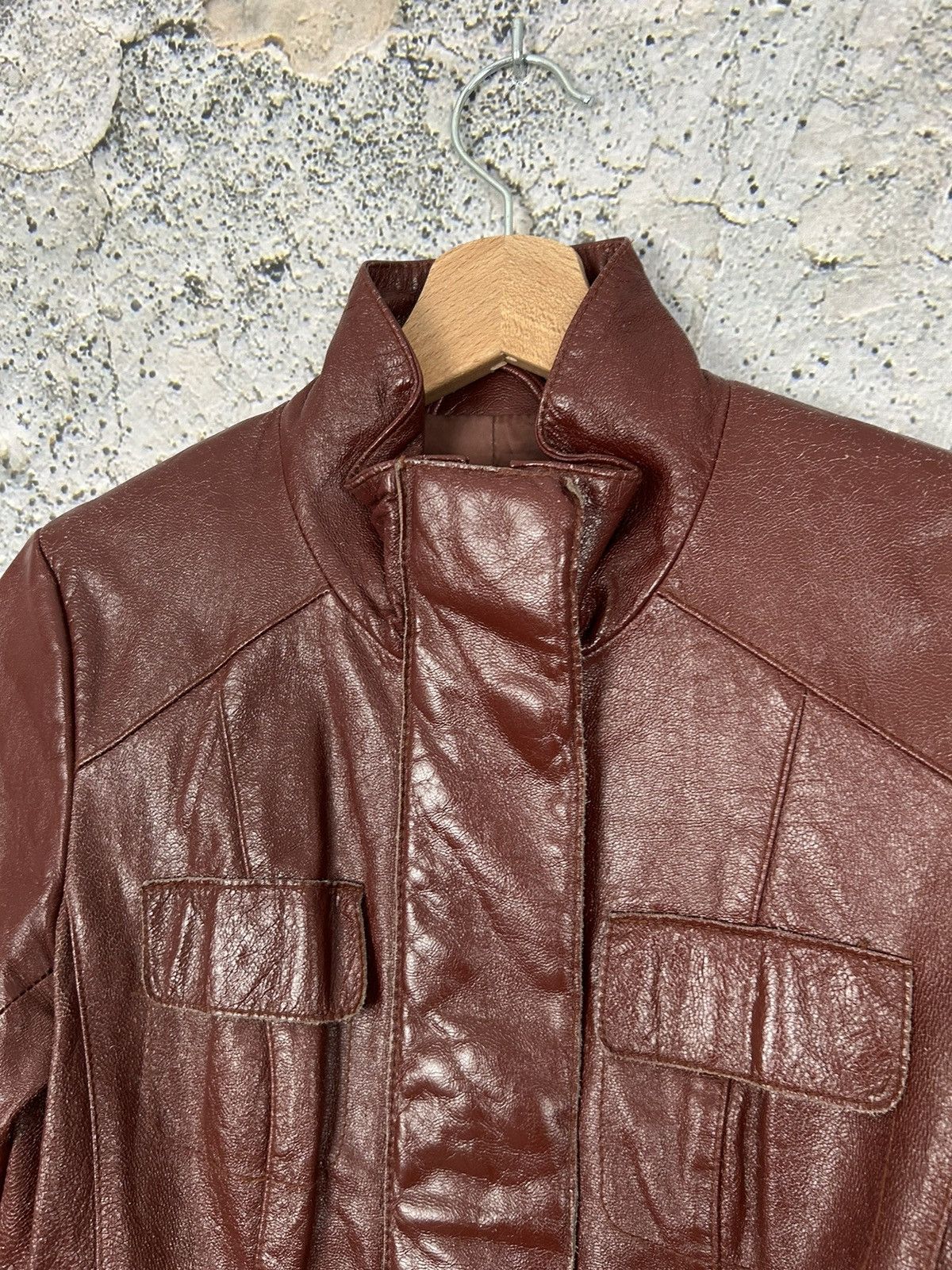 Genuine Leather Vintage Genuine Leather Avantgarde 90s Brown Jacket Size M / US 6-8 / IT 42-44 - 3 Thumbnail