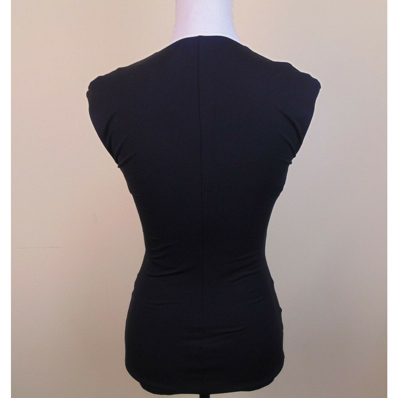 Roberto Cavalli CAVALLI BLACK NYLON JEWELED CRYSTALS SLEEVELESS DRESS TOP 44 Size XXL / US 16-18 / IT 52-54 - 4 Thumbnail