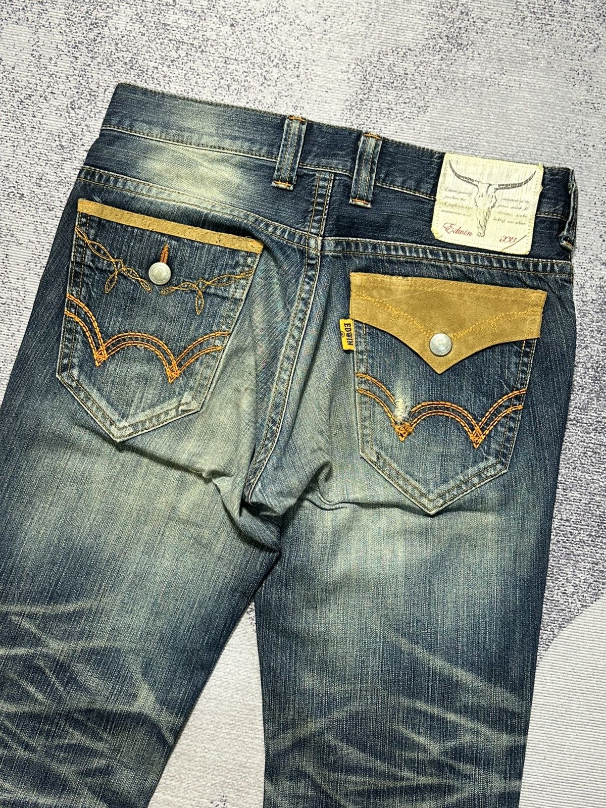Edwin Edwin 503 Blue Trip Washed Bobcut Denim Size US 32 / EU 48 - 14 Thumbnail