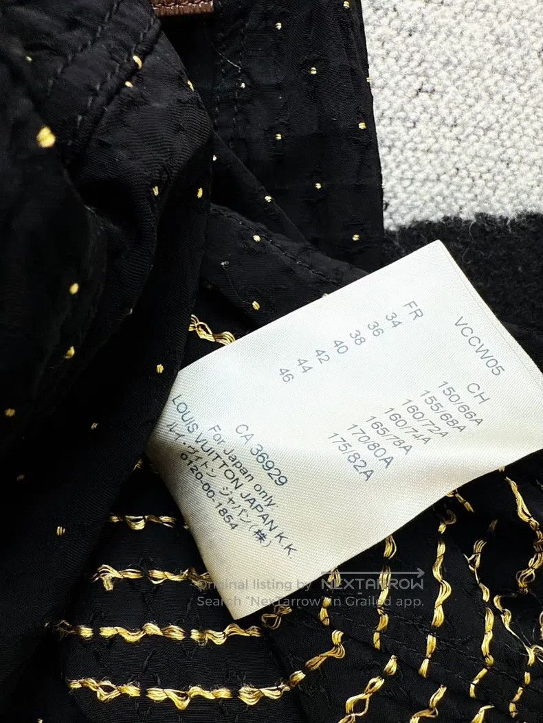 Louis Vuitton Louis Vuitton Black baby's breath gold embroidered polka-d Size 33" - 5 Thumbnail