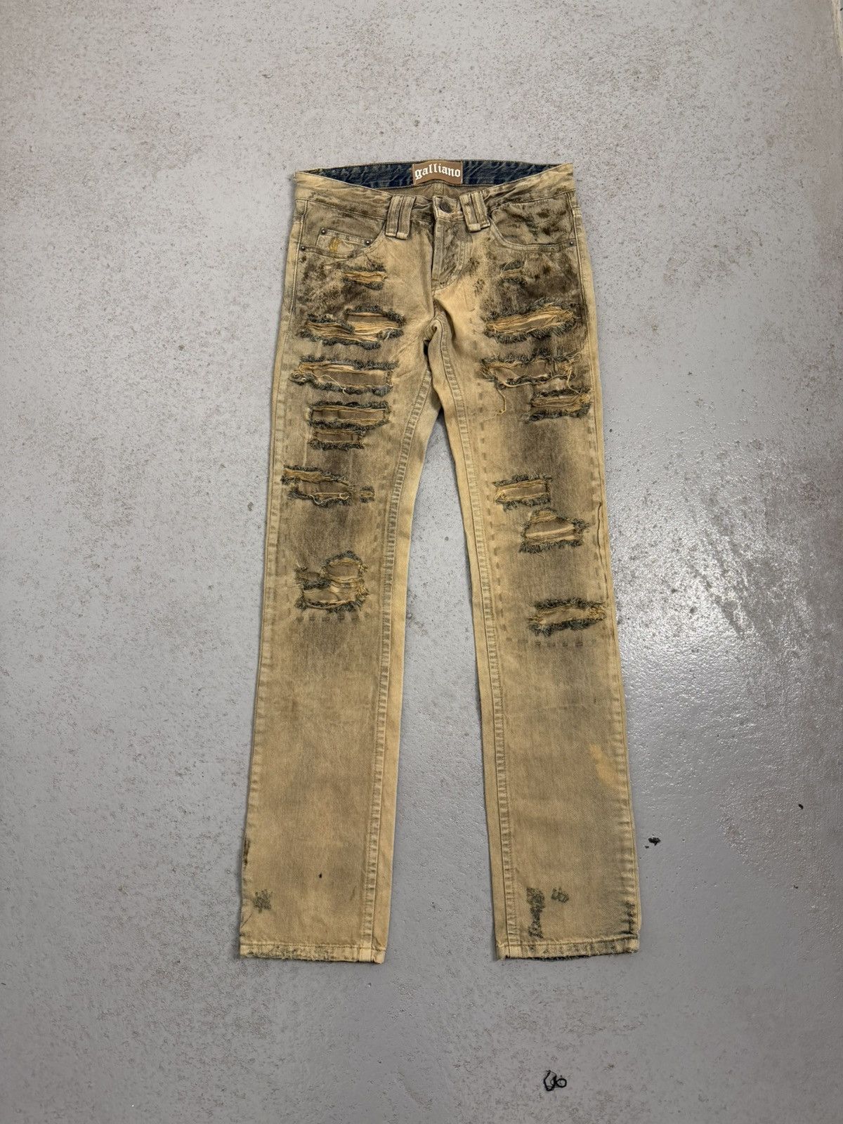Vivienne Westwood Vintage 00s John Galliano Distressed Jeans Size US 28 / EU 44 - 1 Thumbnail