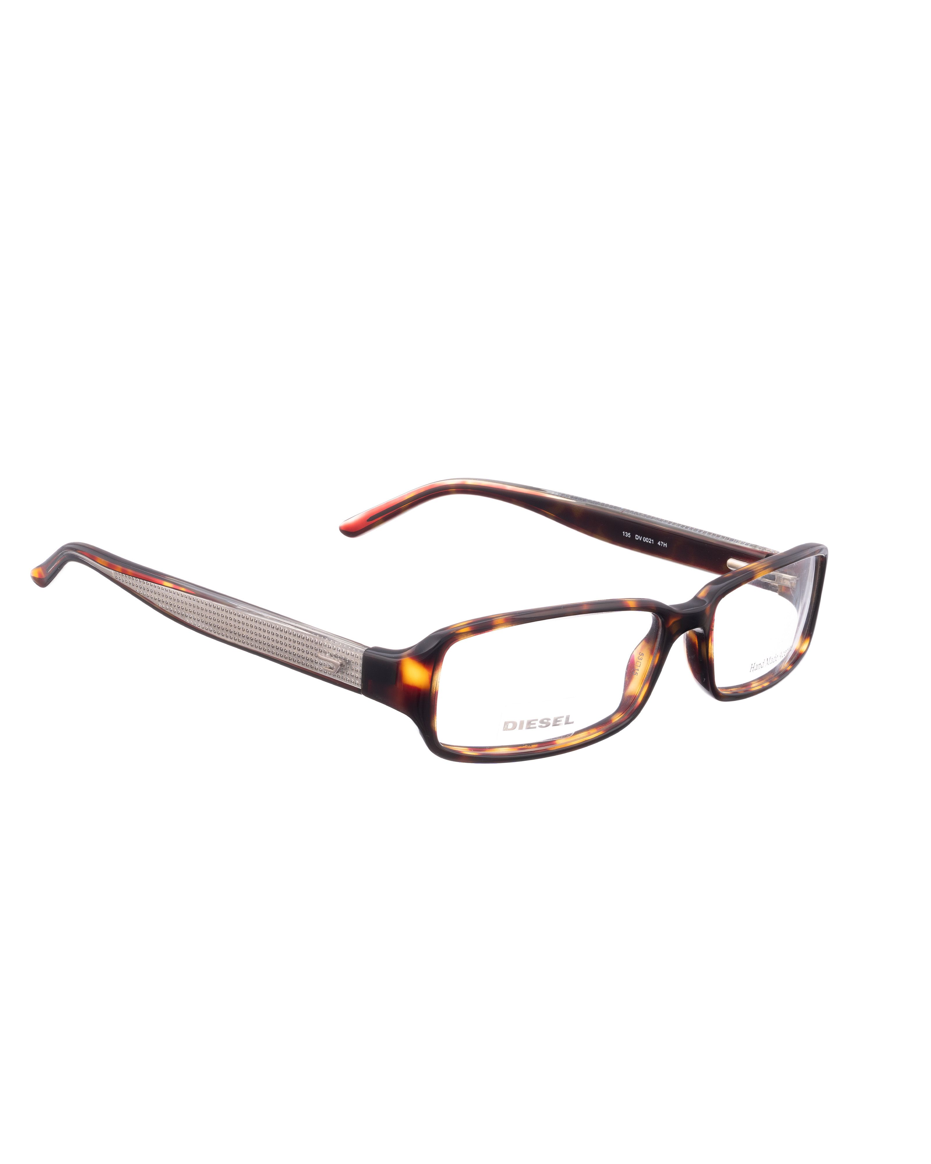 Diesel 90s Brown Havana Glasses with Silver Details