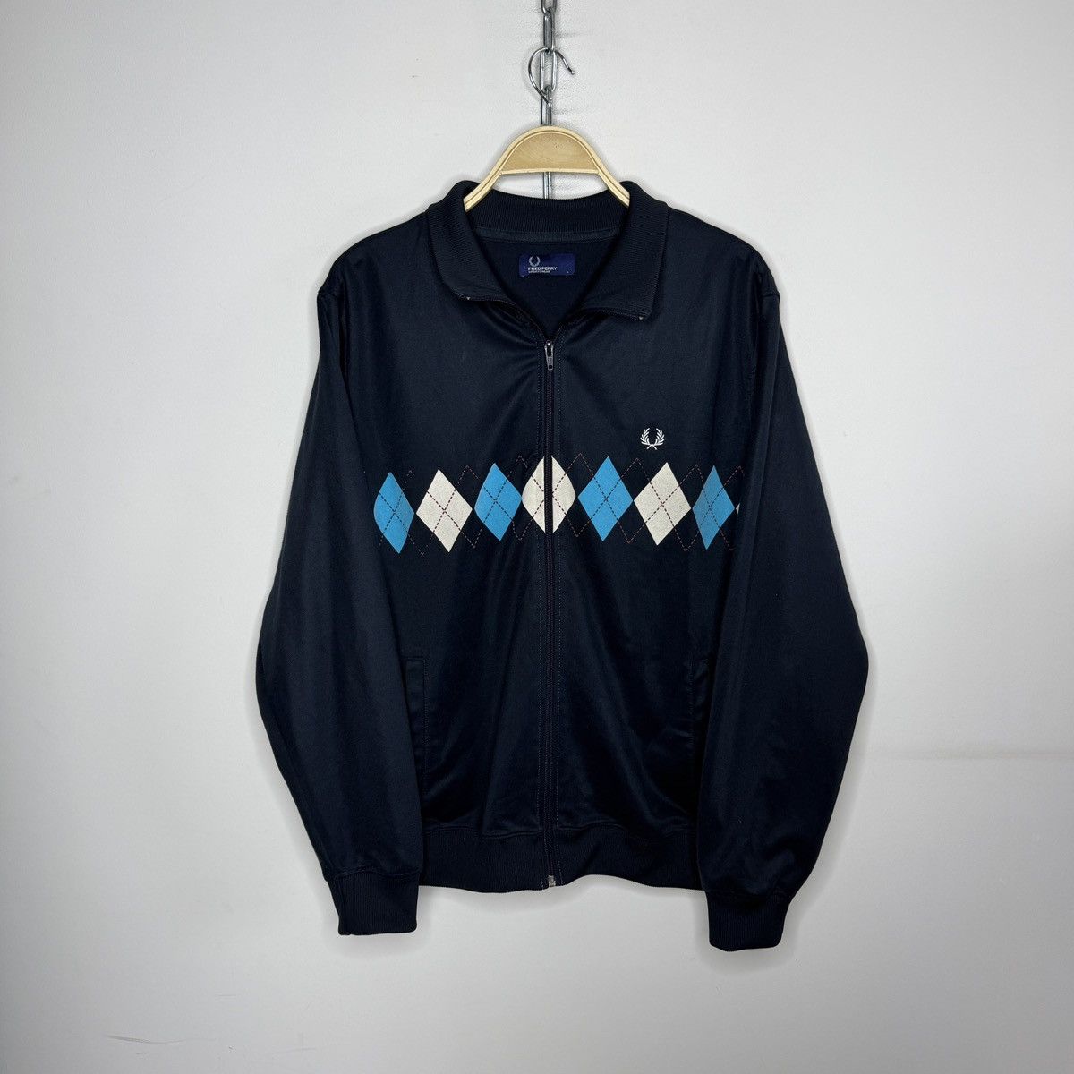 Fred Perry Vintage Fred Perry Jacket Blue Track Tennis Sportswear 80s Size US L / EU 52-54 / 3 - 1 Thumbnail