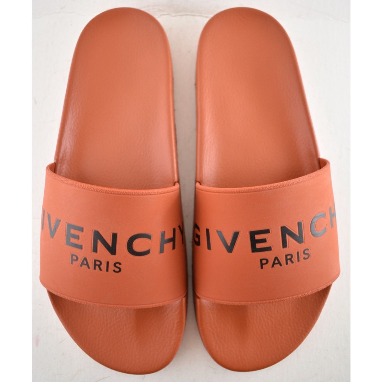 Givenchy Givenchy Orange Black Logo Rubber Pool Slide Sandal 44 11 Size US 11 / EU 44 - 7 Thumbnail