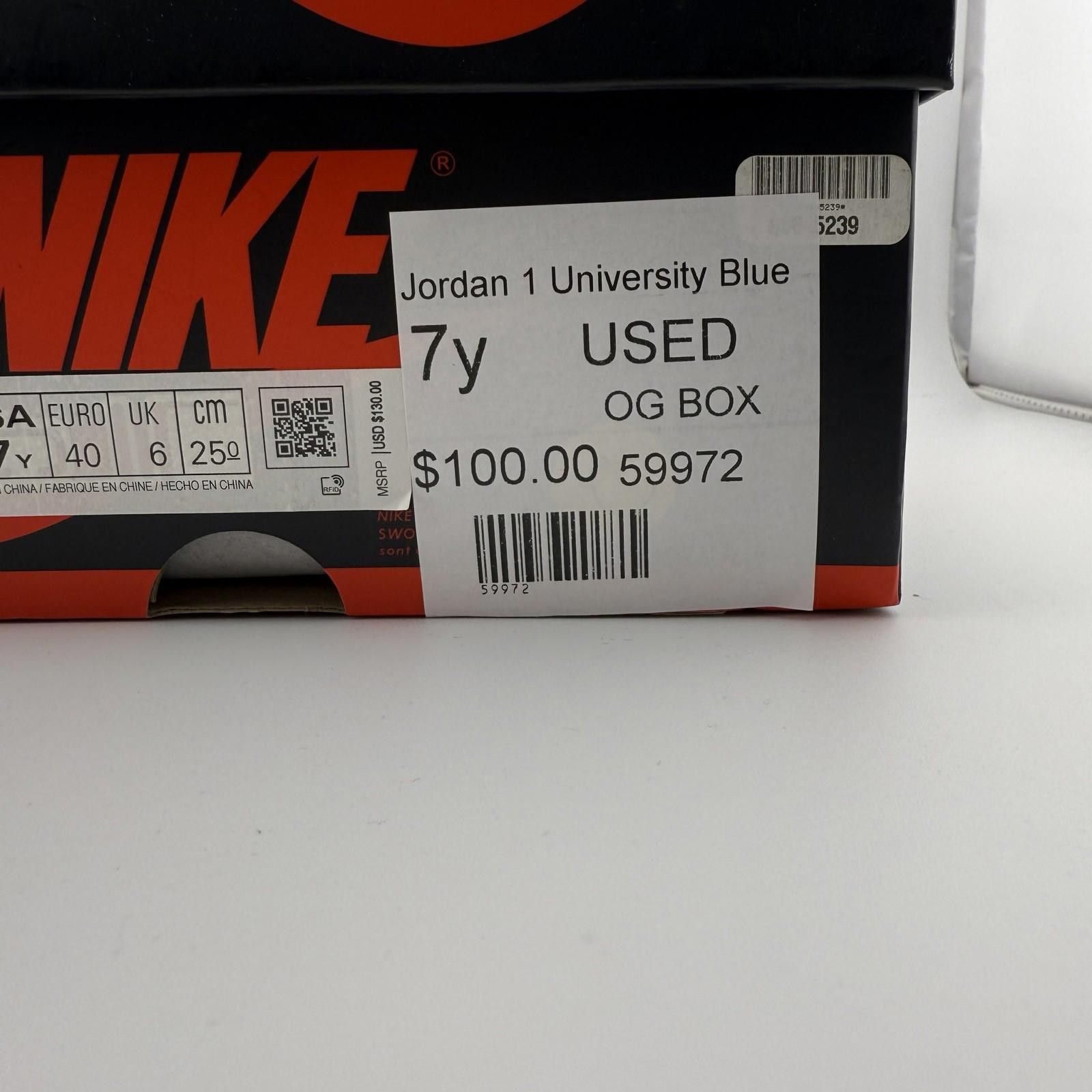 Nike Nike Air Jordan 1 University Blue 7Y Used 575441-134 Size US 7 / EU 40 - 10 Thumbnail