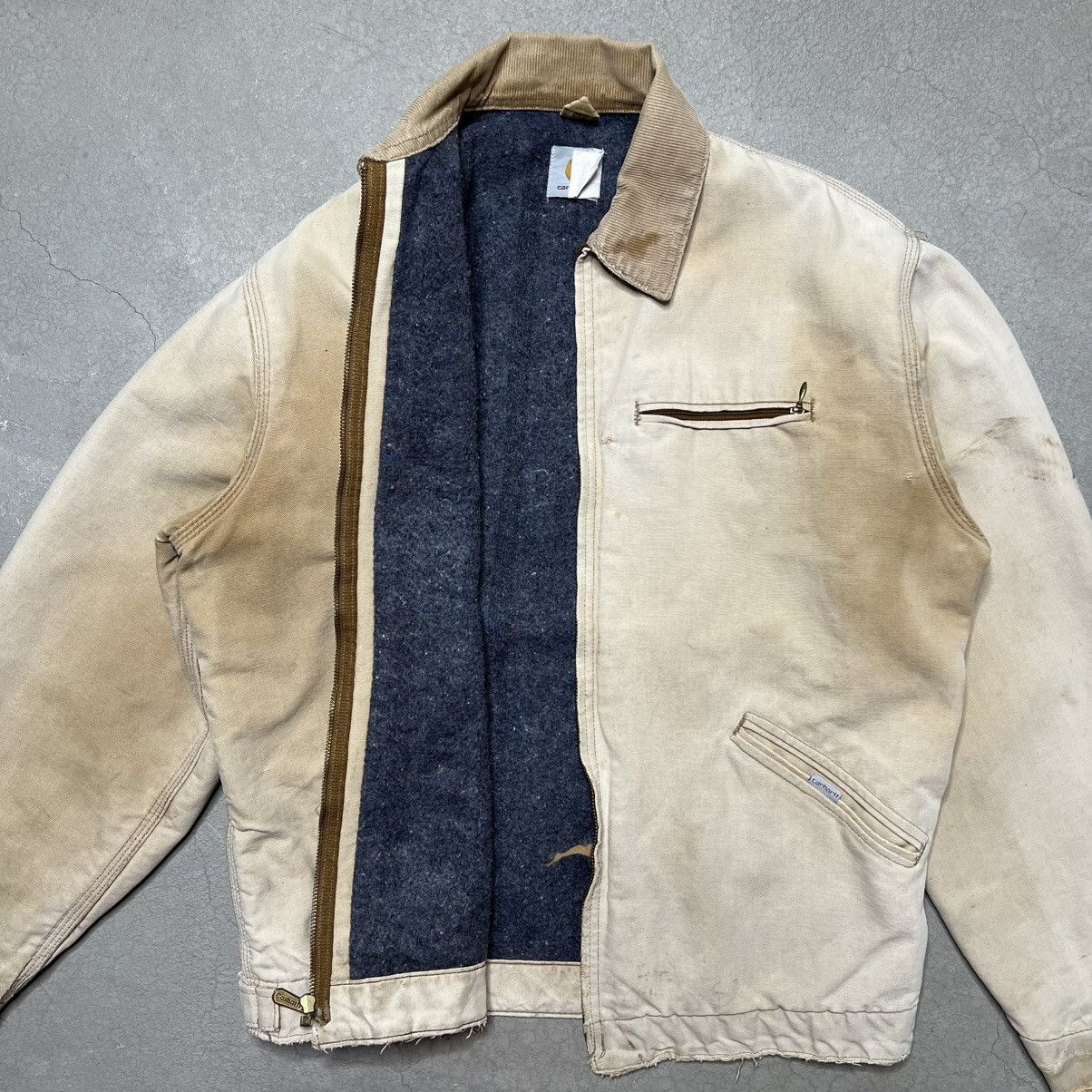 Carhartt Vintage 80s Faded Carhartt Detroit Jacket Blanket Lined Size US XL / EU 56 / 4 - 6 Thumbnail