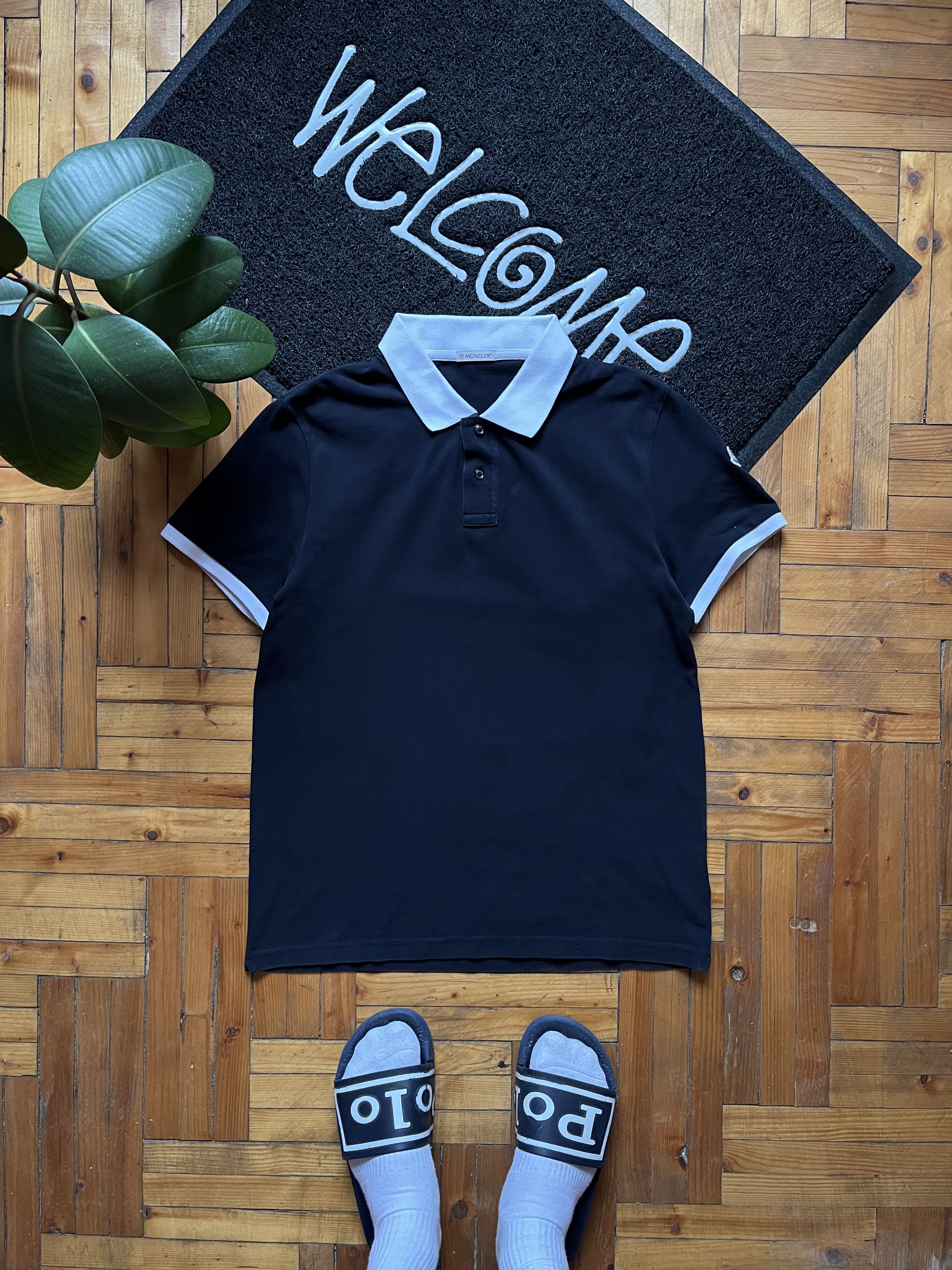 Moncler Moncler Luxury Maglia Polo Manica Corta Black Tee Authentic Size US M / EU 48-50 / 2 - 1 Thumbnail