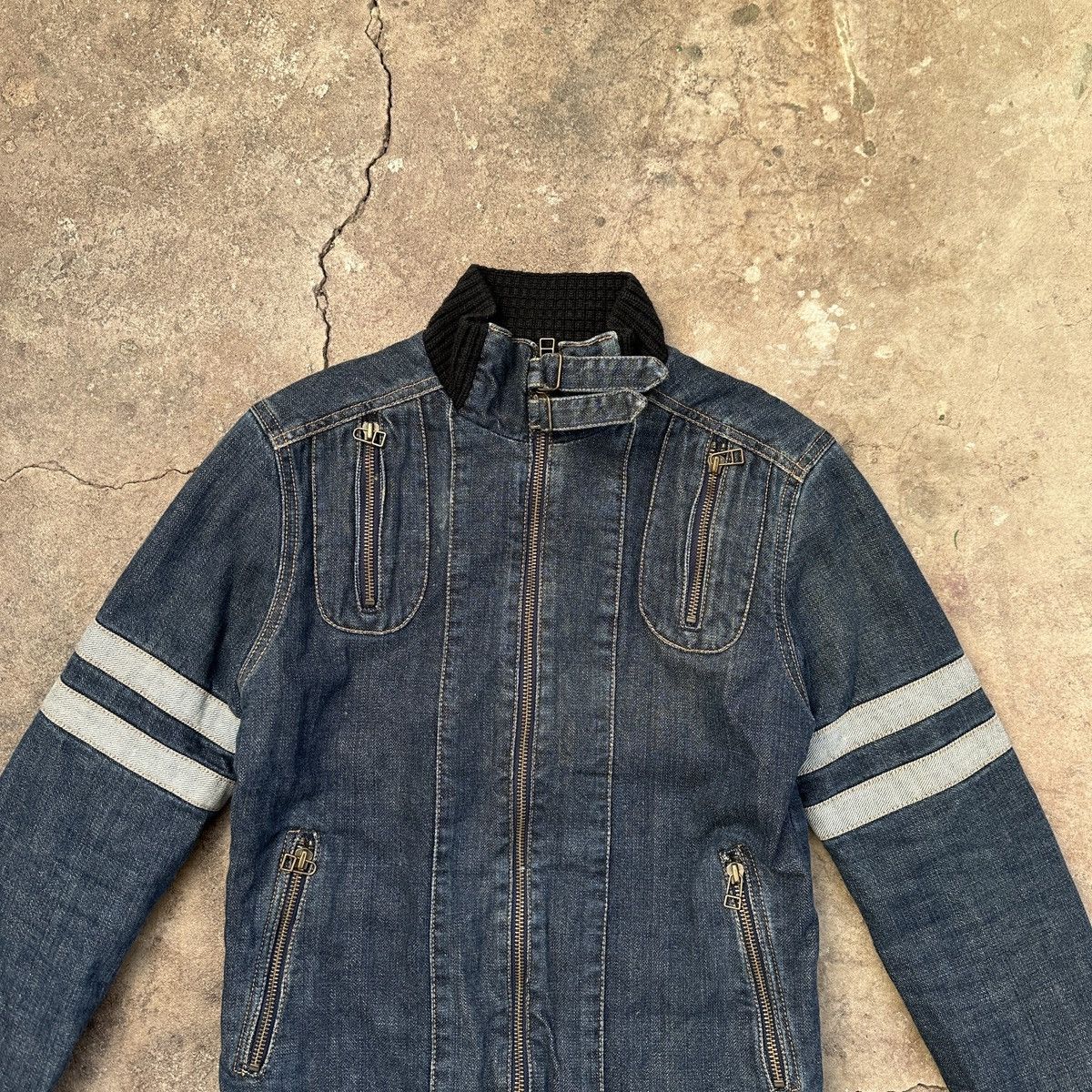 Vintage Vintage Y2K Gul-Bla Denim Zip Jacket Size M / US 6-8 / IT 42-44 - 6 Thumbnail