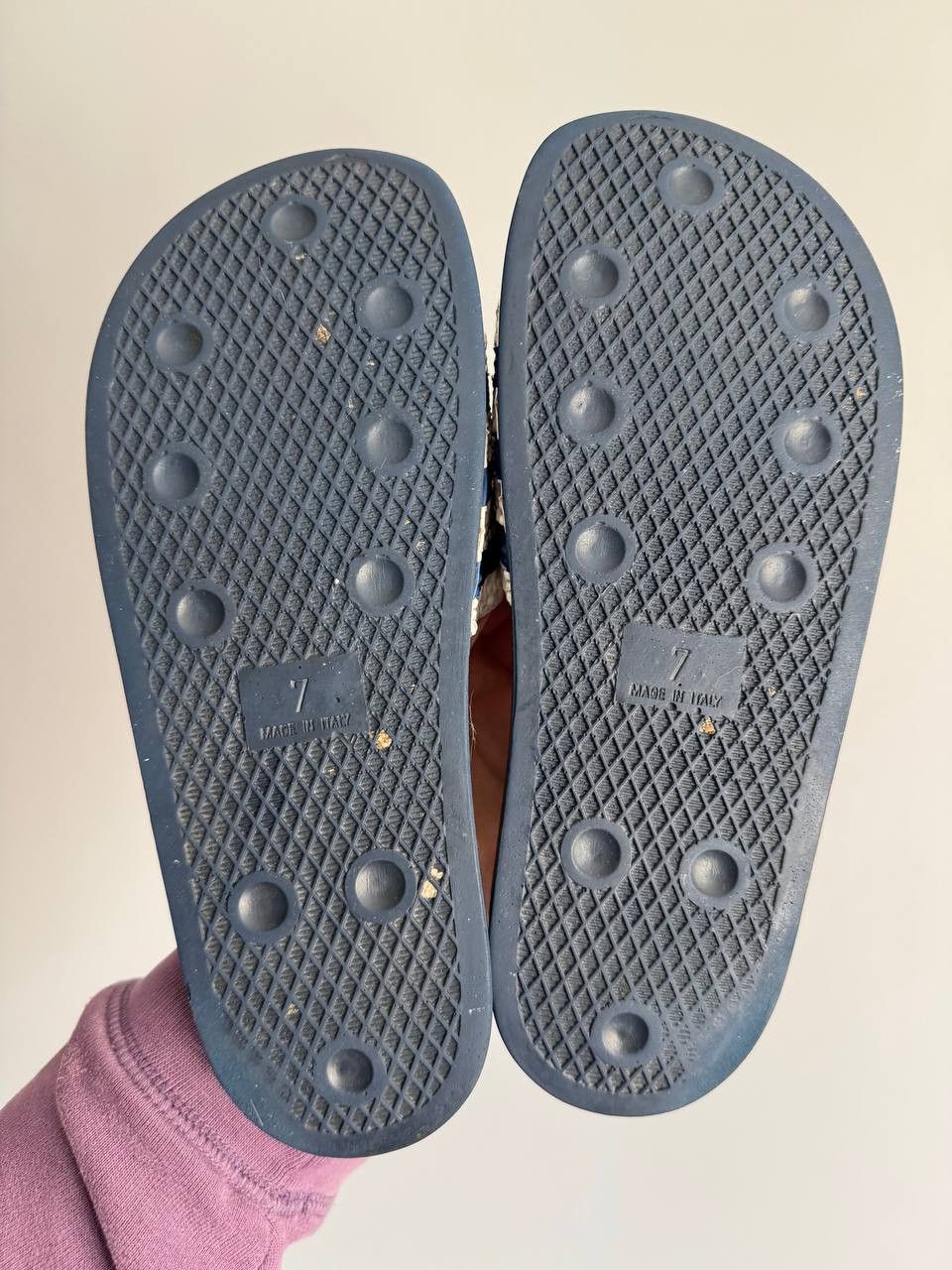 Adidas Vintage Adidas Adilette Flip Flops Sandals Retro Blue Size US 7.5 / EU 40-41 - 9 Thumbnail