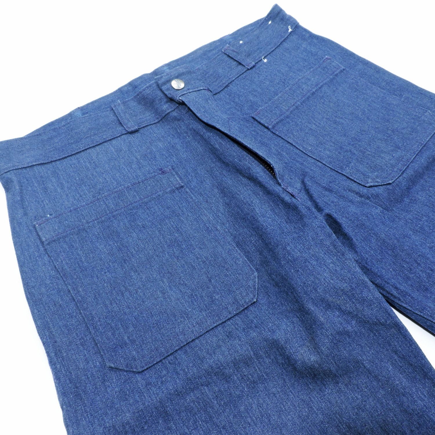 Vintage SEAFARER USN U.S. NAVY TROUSERS, UTILITY DENIM SHORT PANTS Size US 33 - 8 Thumbnail