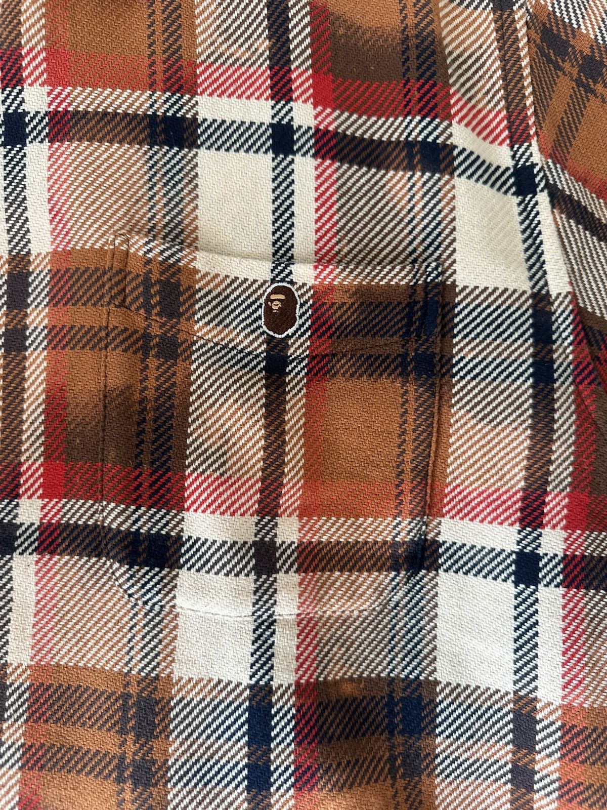 Bape Bape Plaid Sweatshirt Sz M Size US L / EU 52-54 / 3 - 3 Thumbnail