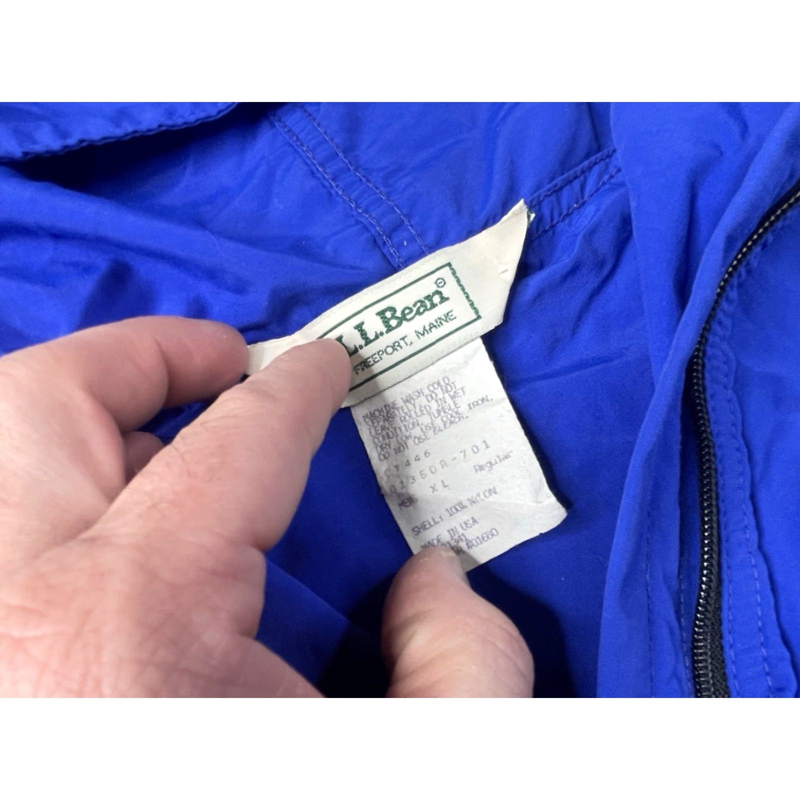 Vintage VINTAGE L.L. Bean Anorak Jacket USA Men's XL Blue Nylon Zip Pullover Windbreaker Size US XL / EU 56 / 4 - 3 Thumbnail