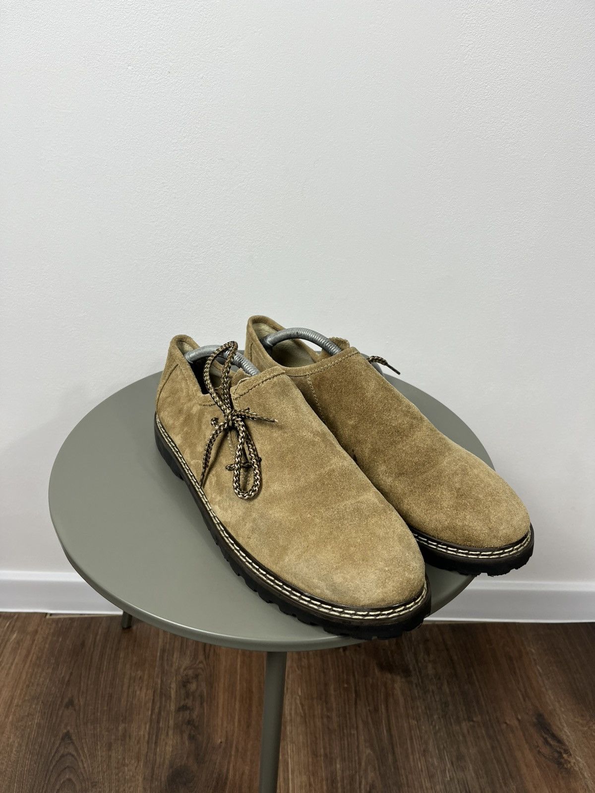 Other Alpin Suede Leather Shoes Beige Size 46 EU Chunky Sole Size US 12 / EU 45 - 3 Thumbnail