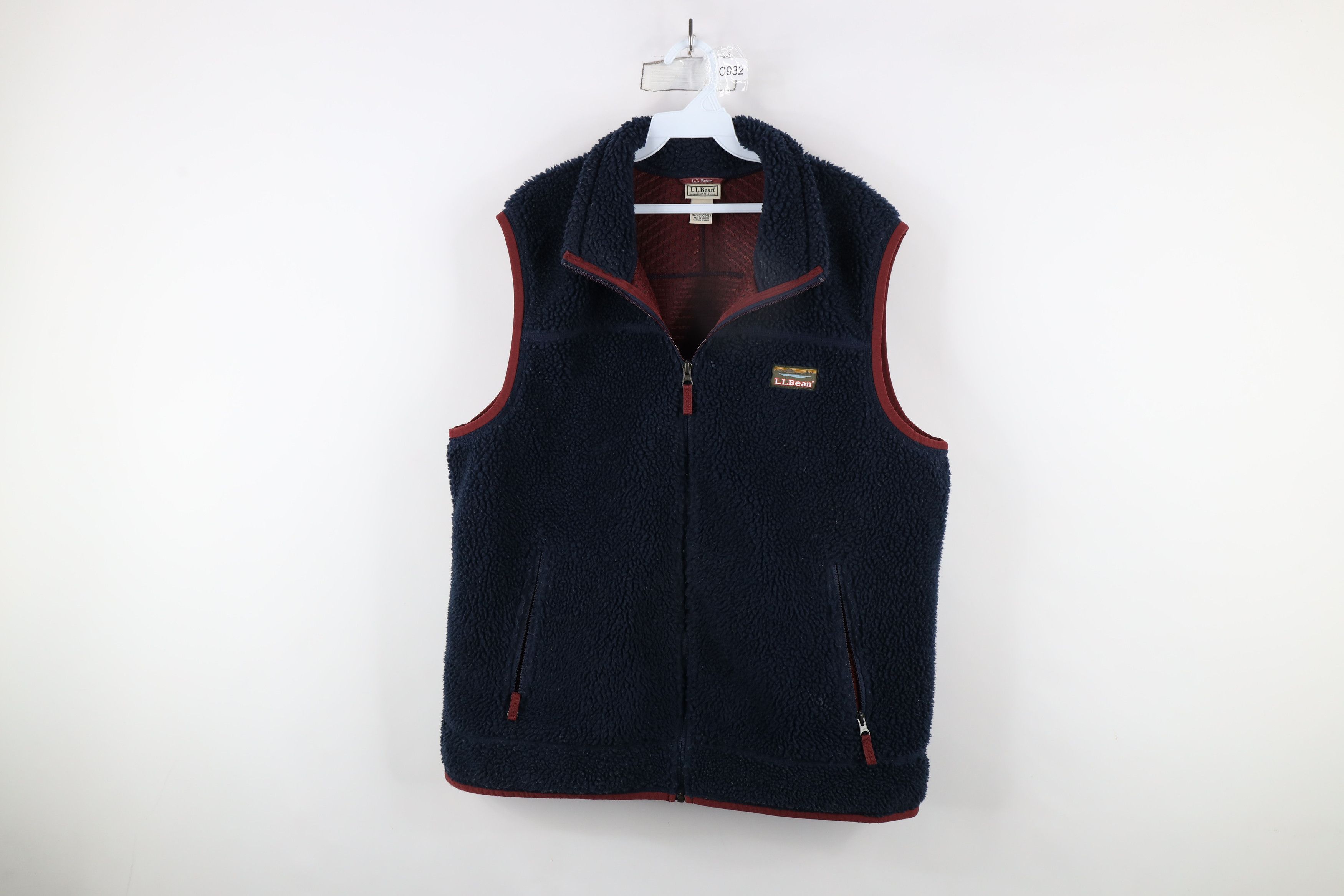 L.L. Bean × Vintage Vintage Ll Bean Spell Out Deep Pile Fleece Vest Jacket Blue Size US XL / EU 56 / 4 - 1 Thumbnail