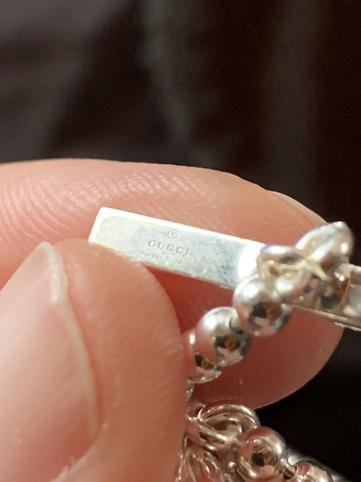 Gucci *RARE* Gucci .925 Sterling Silver Interlocking Logo Necklace Size ONE SIZE - 5 Thumbnail
