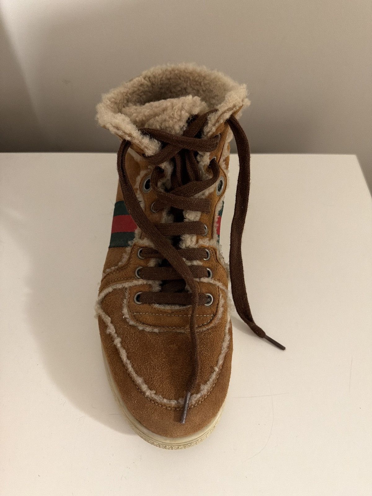 Gucci Gucci Fur Hi Top Sneakers Size US 8 / EU 41 - 4 Thumbnail