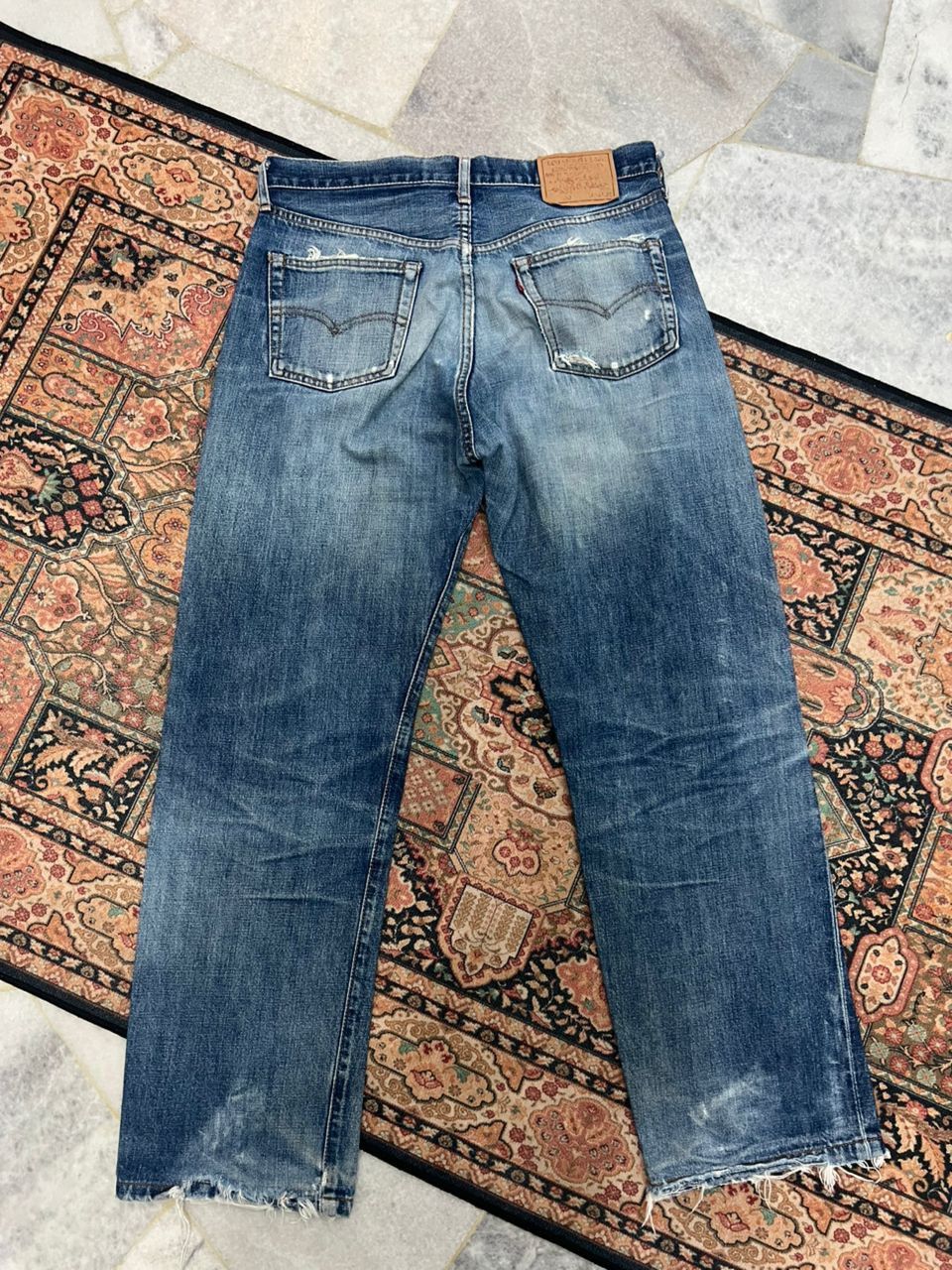 Levi's Vintage LVC Levis 502 Big E Distressed Size US 32 / EU 48 - 4 Thumbnail