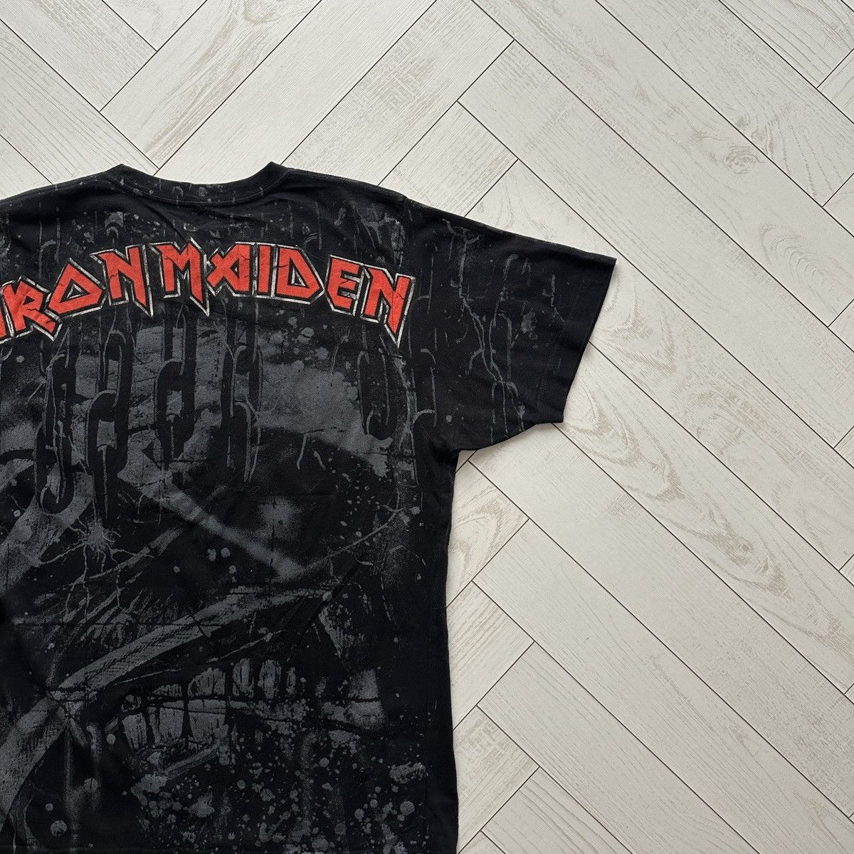 Iron Maiden Vintage 00s Iron Maiden Bravado AOP tee y2k Powerslave Rock Size US M / EU 48-50 / 2 - 4 Thumbnail