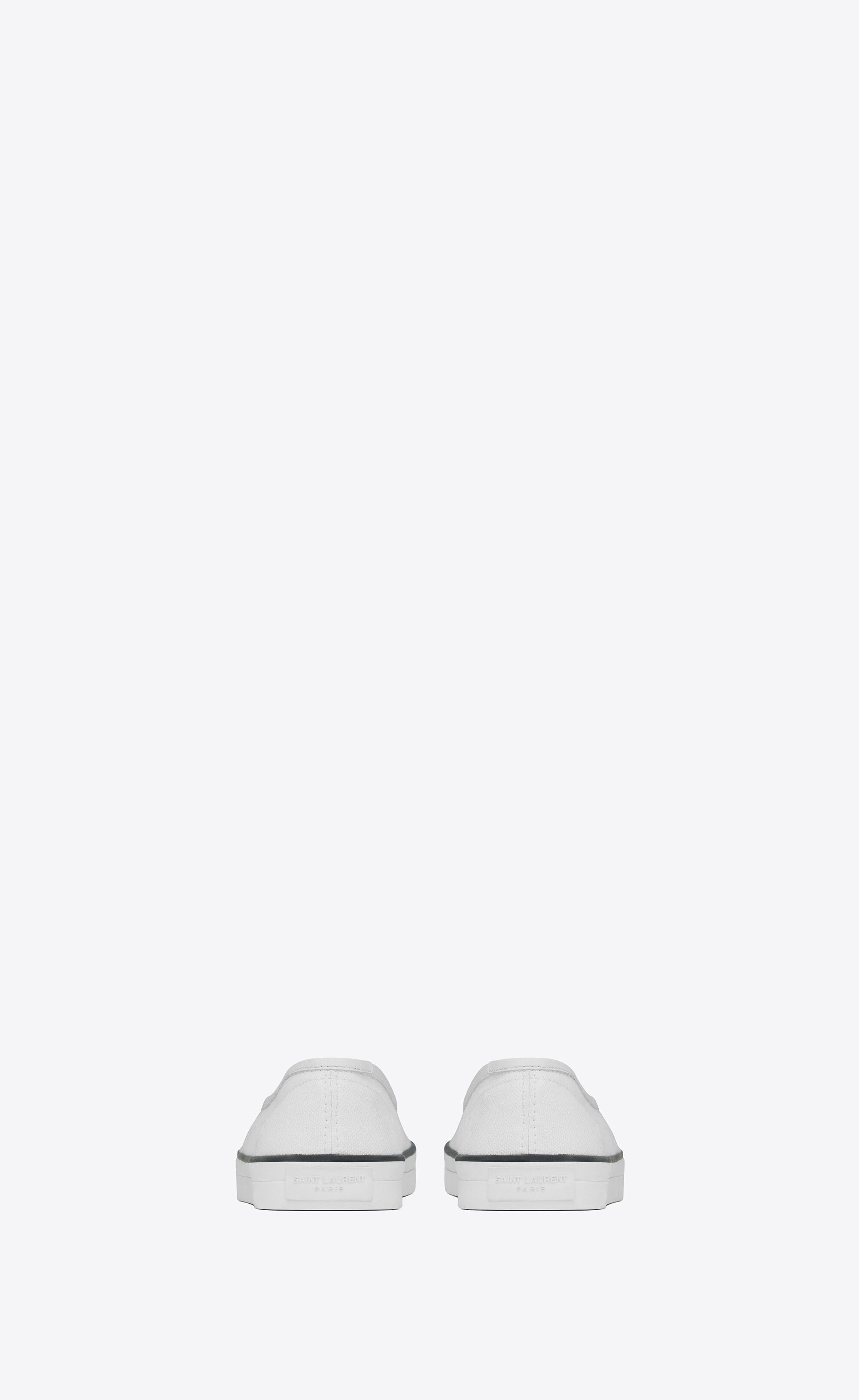 Saint Laurent Paris o1s1wg111224 Kenny Sneakers Canvas Leather in White/Black Size US 9 / IT 39 - 3 Thumbnail