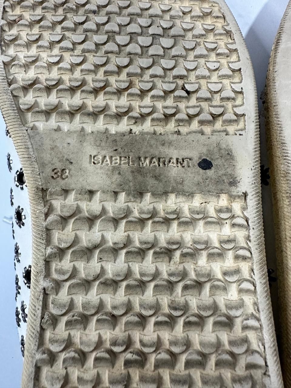 Isabel Marant Isabel Marant Bryce Eyelet Studded White Sneakers EU38 Size US 8 / IT 38 - 7 Thumbnail