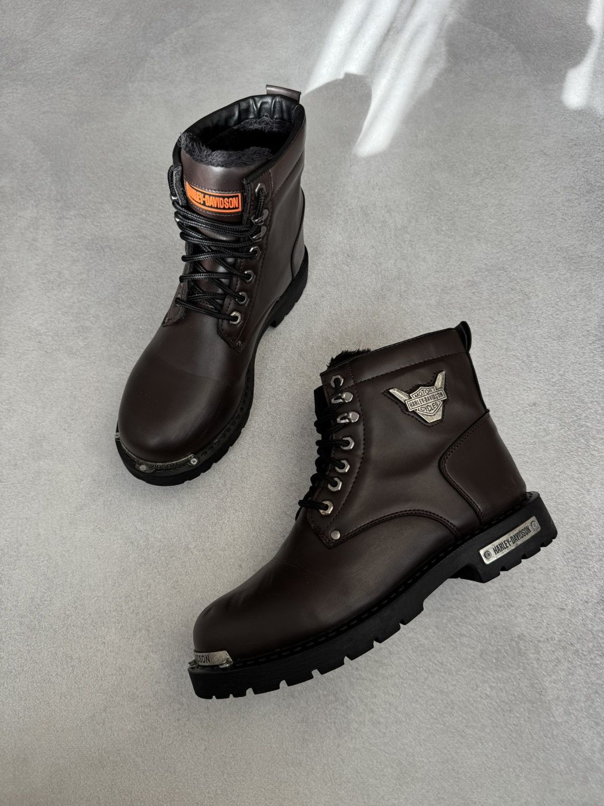 Harley Davidson Vintage Harley Davidson Brown Leather Insulated Boots US10 Size US 10 / EU 43 - 1 Thumbnail