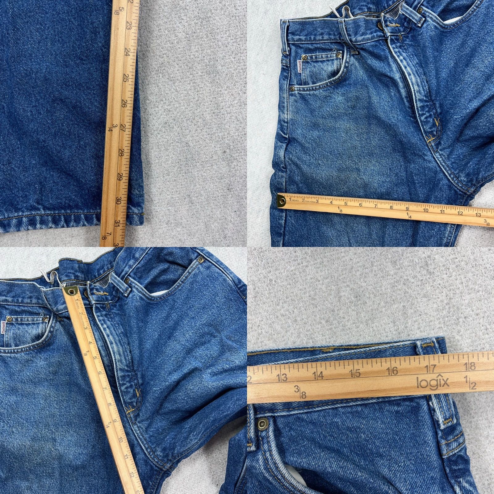 Carhartt Carhartt Jeans Mens 34x31 Blue Relaxed Fit 5-Pocket Denim Straight Leg Workwear Worn Vintage No Size US 34 / EU 50 - 8 Thumbnail