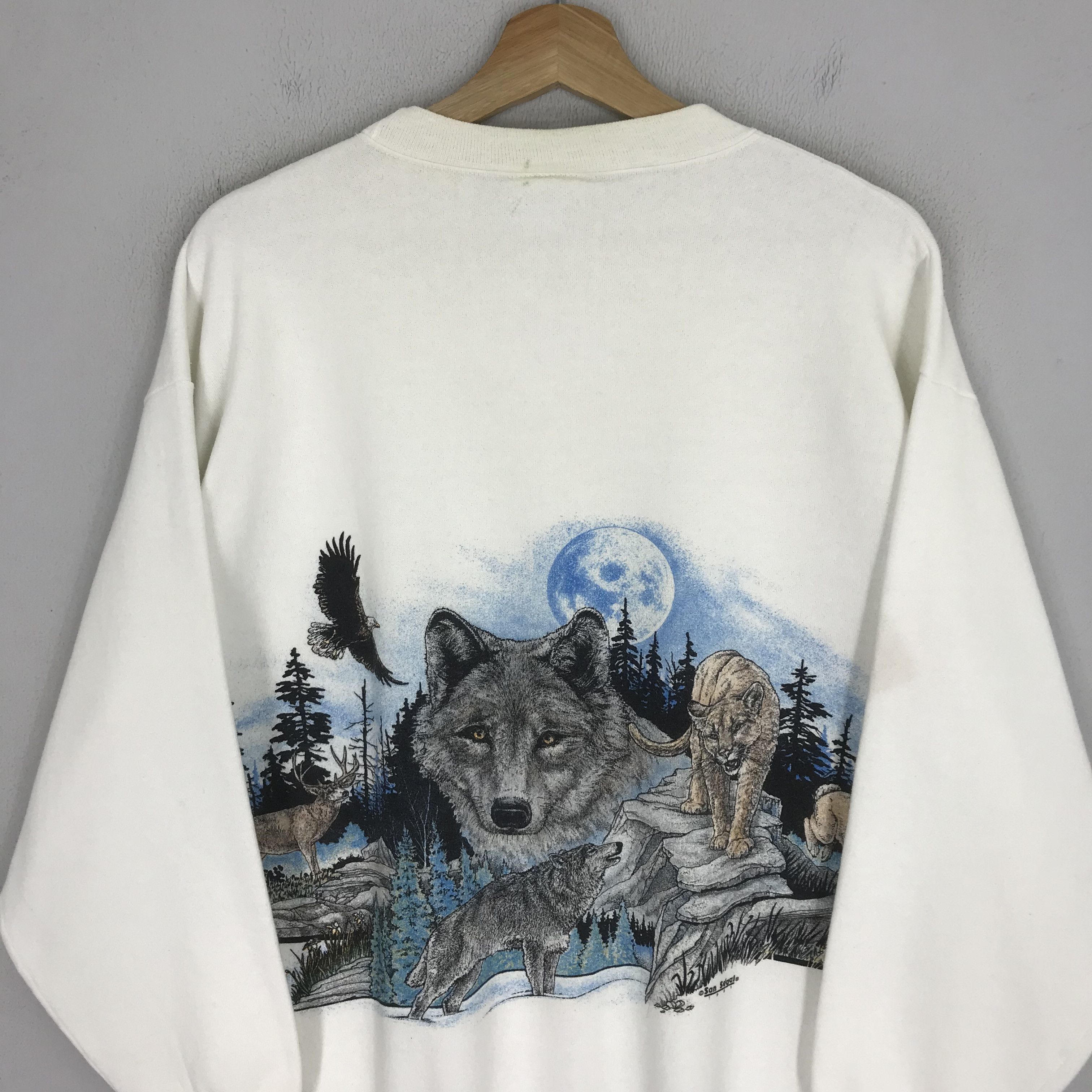 Vintage Vintage 90's Retro Graphic Nature Habitat White - 367 Size US L / EU 52-54 / 3 - 9 Thumbnail