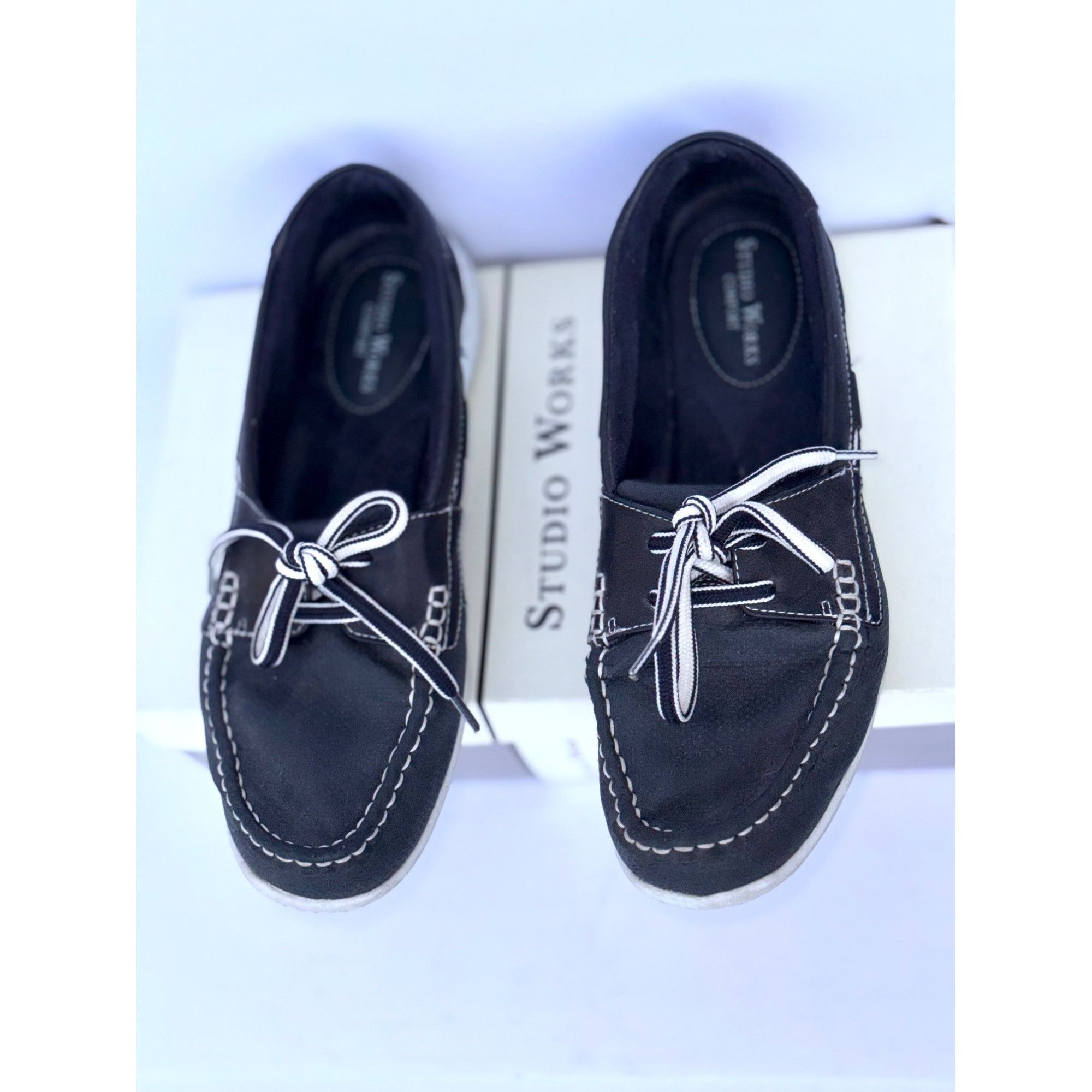 Other Studio Works Navy Loafers Size US 9.5 / IT 39.5 - 2 Thumbnail